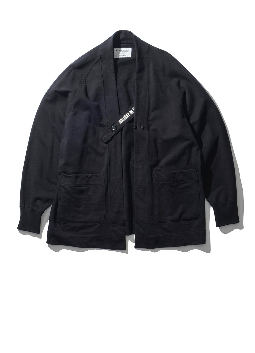 KURT | Cotton Fleece Cardigan | Black