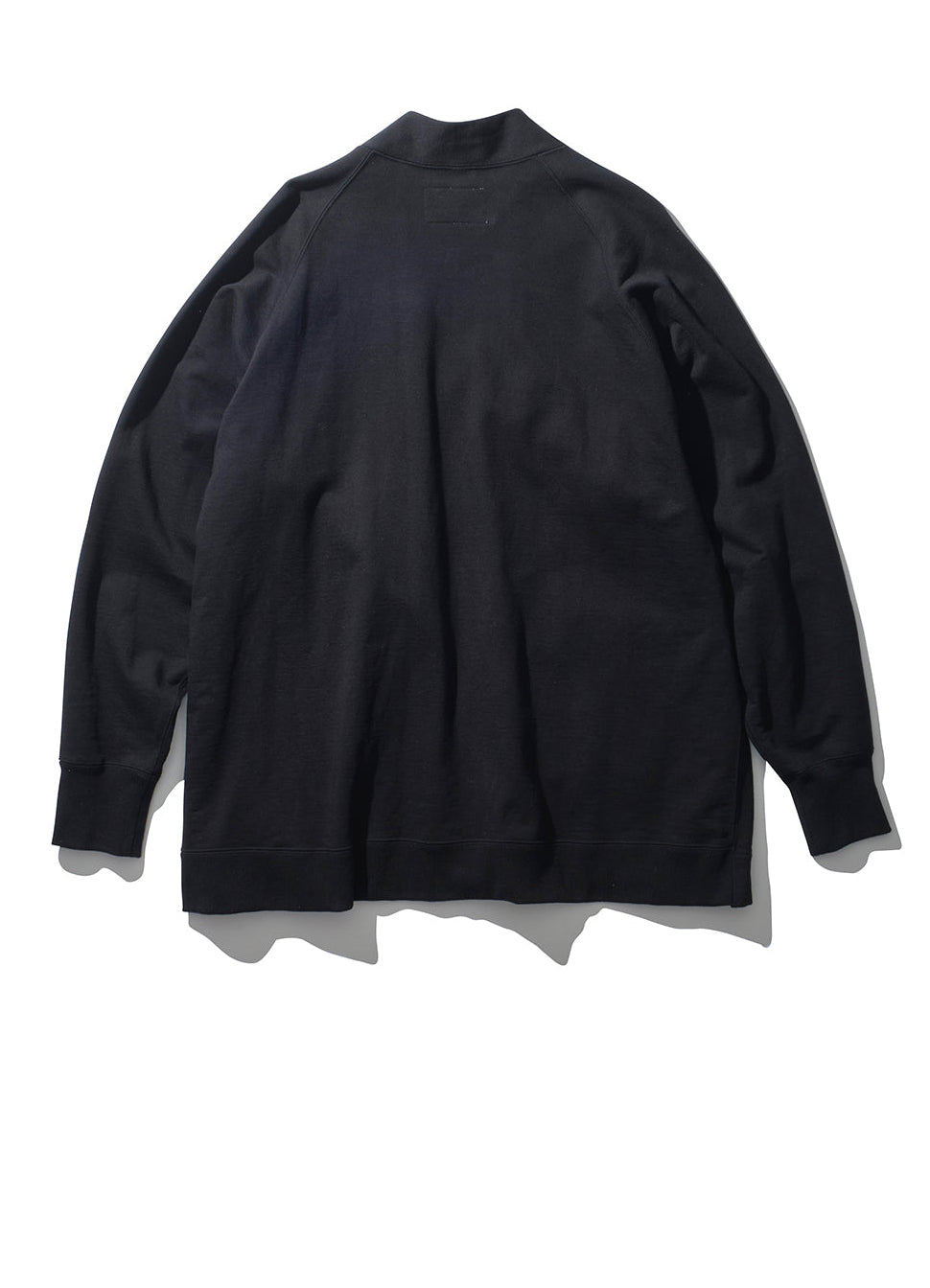 KURT | Cotton Fleece Cardigan | Black
