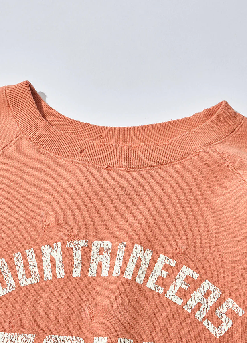 MOUNTAINEERS HEAVEN | Damaged Crewneck Sweatshirt | Yellow