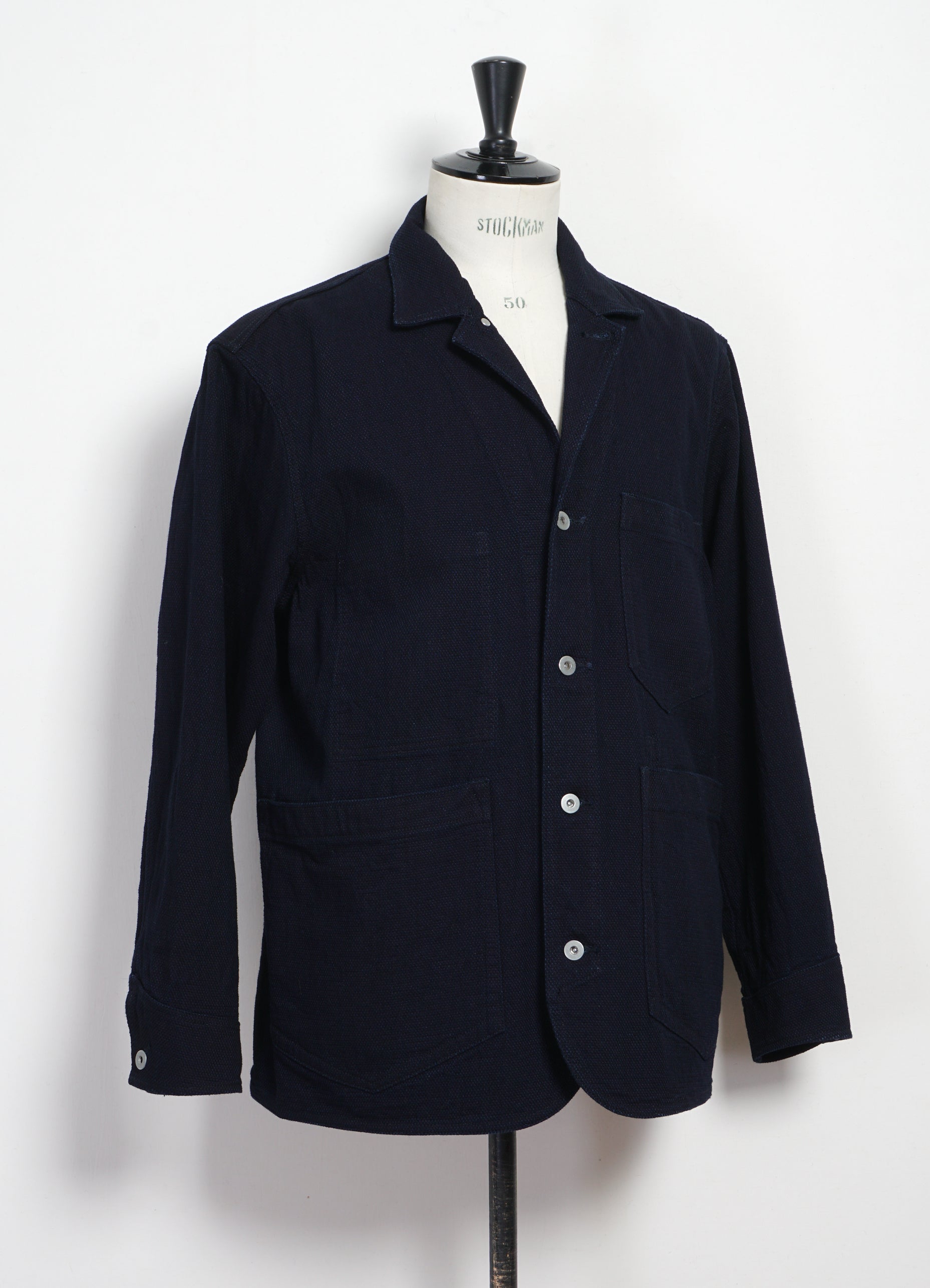 GARY 102-16-27-4 | Chore Jacket | Dobby Indigo