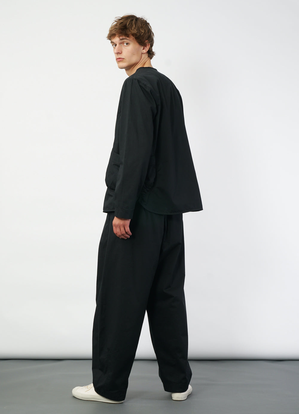 ANDREW 29-77-2 | Super Wide Cut Trousers | Black Drill