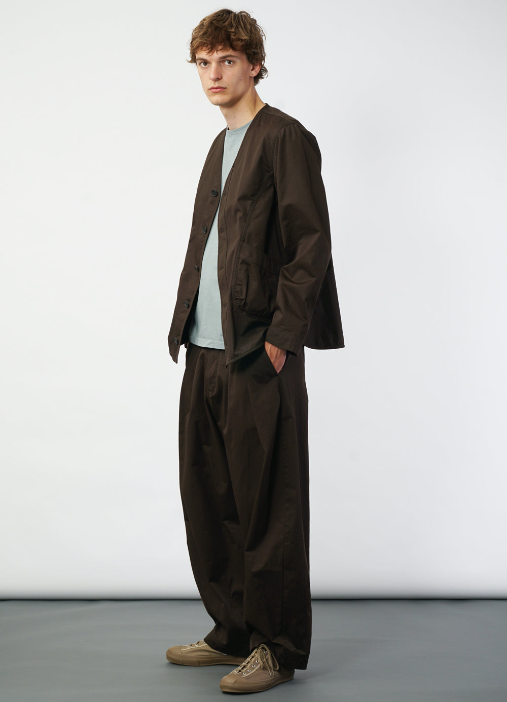 ANDREW 29-77-9 | Super Wide Cut Trousers | Coffee Drill