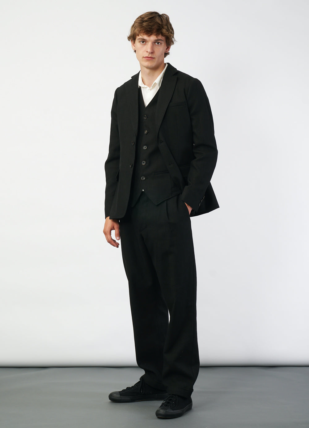 DANIEL 29-63-2 | Classic Waistcoat | Black Panama