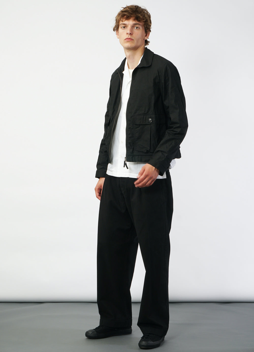 DEXTER 29-72-2 | Short Wide Utility Jacket | Waxed Black