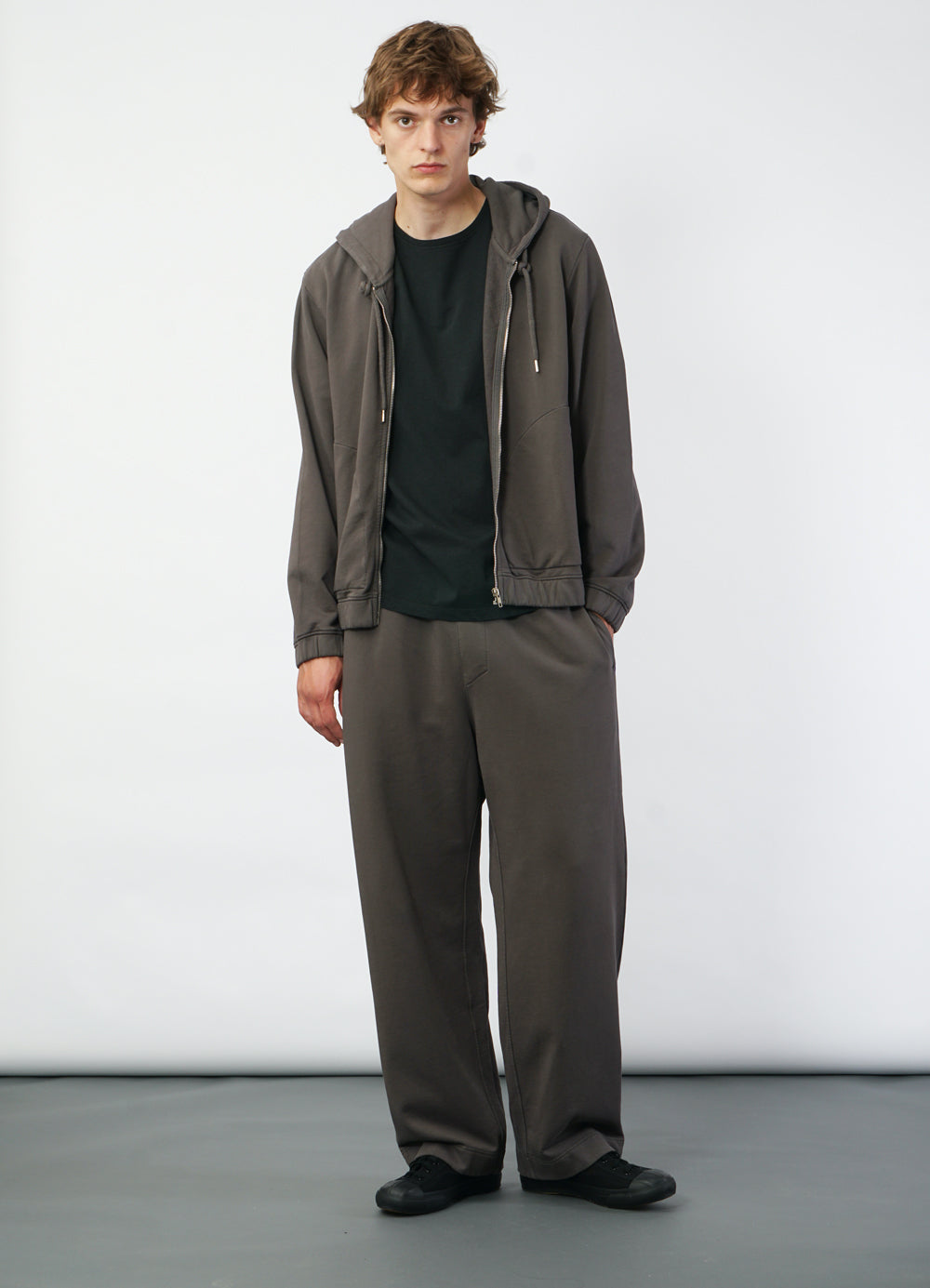 EDDY 29-120-5 | Zipper Hoodie | Taupe