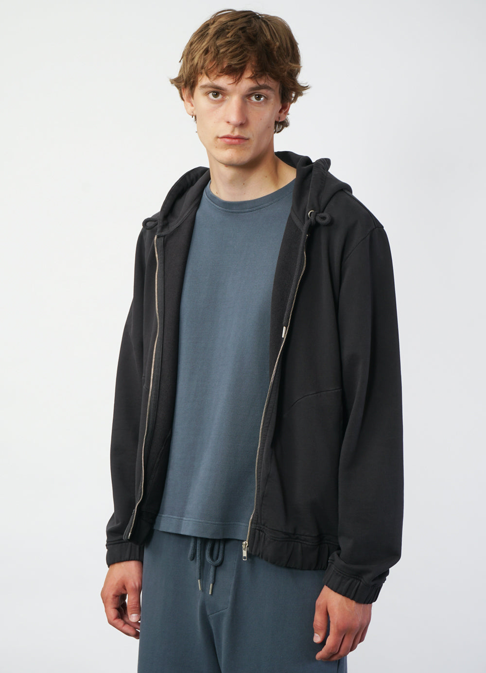 EDDY 29-120-2 | Zipper Hoodie | Espresso