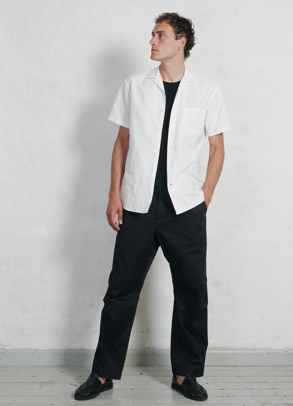 JONNY | Short Sleeve Shirt | Striped Dobby