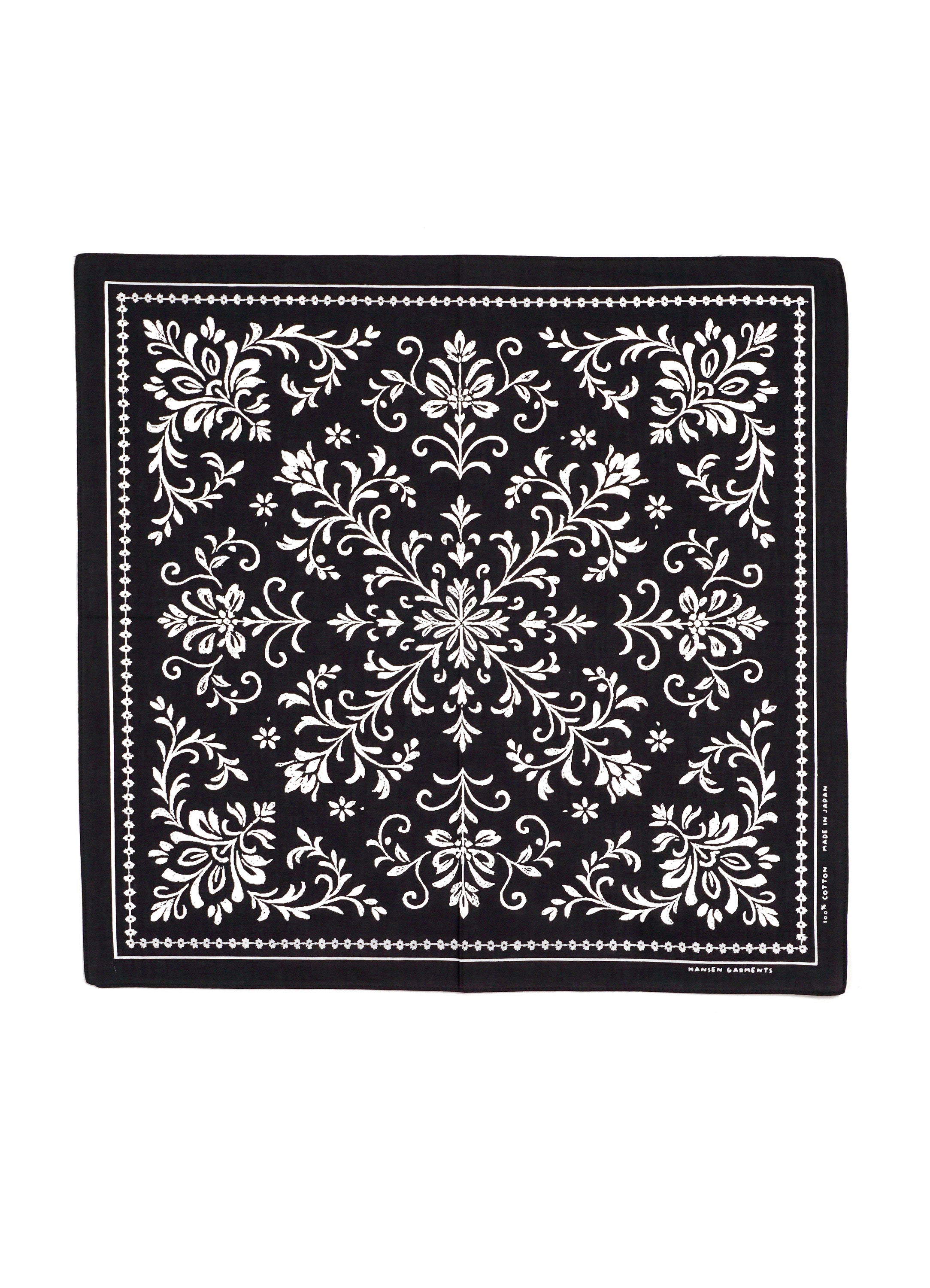 BUNAD 160-50-2 | Screen Print Bandana | Black