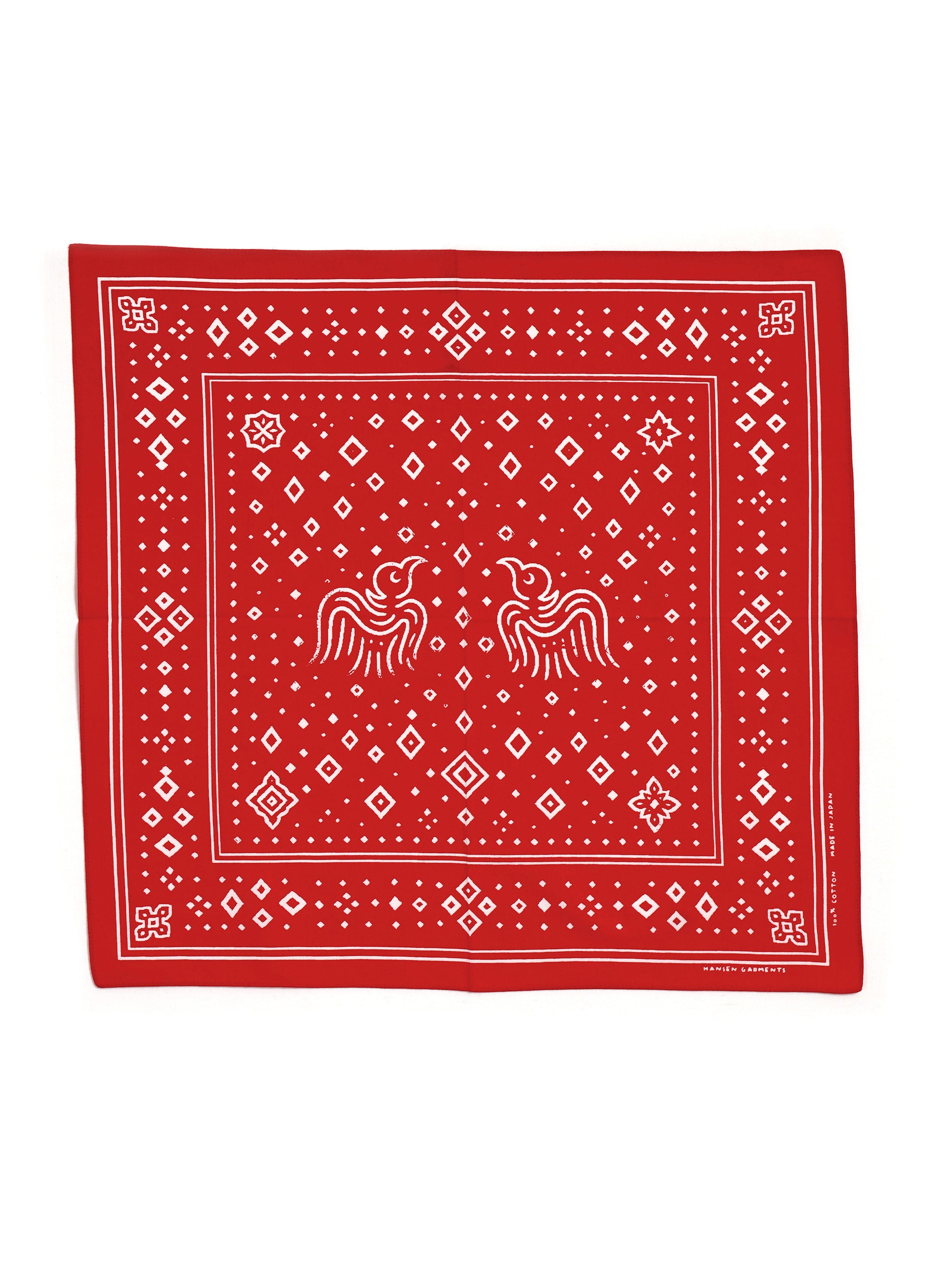 HUGIN & MUNIN 160-52-8 | Screen Print Bandana | Red