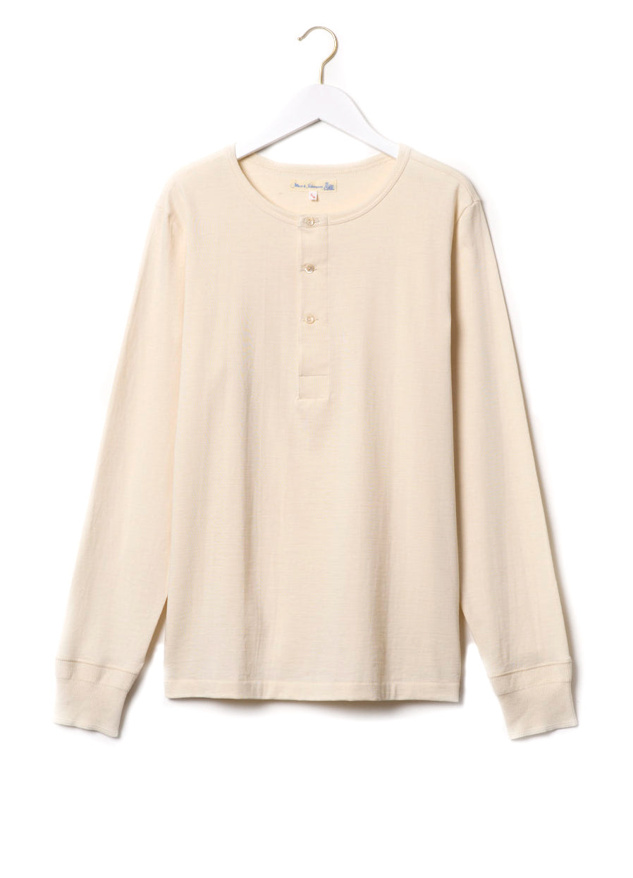 GOOD ORIGINALS | Loopwheeled Henley 7,2oz | Nature