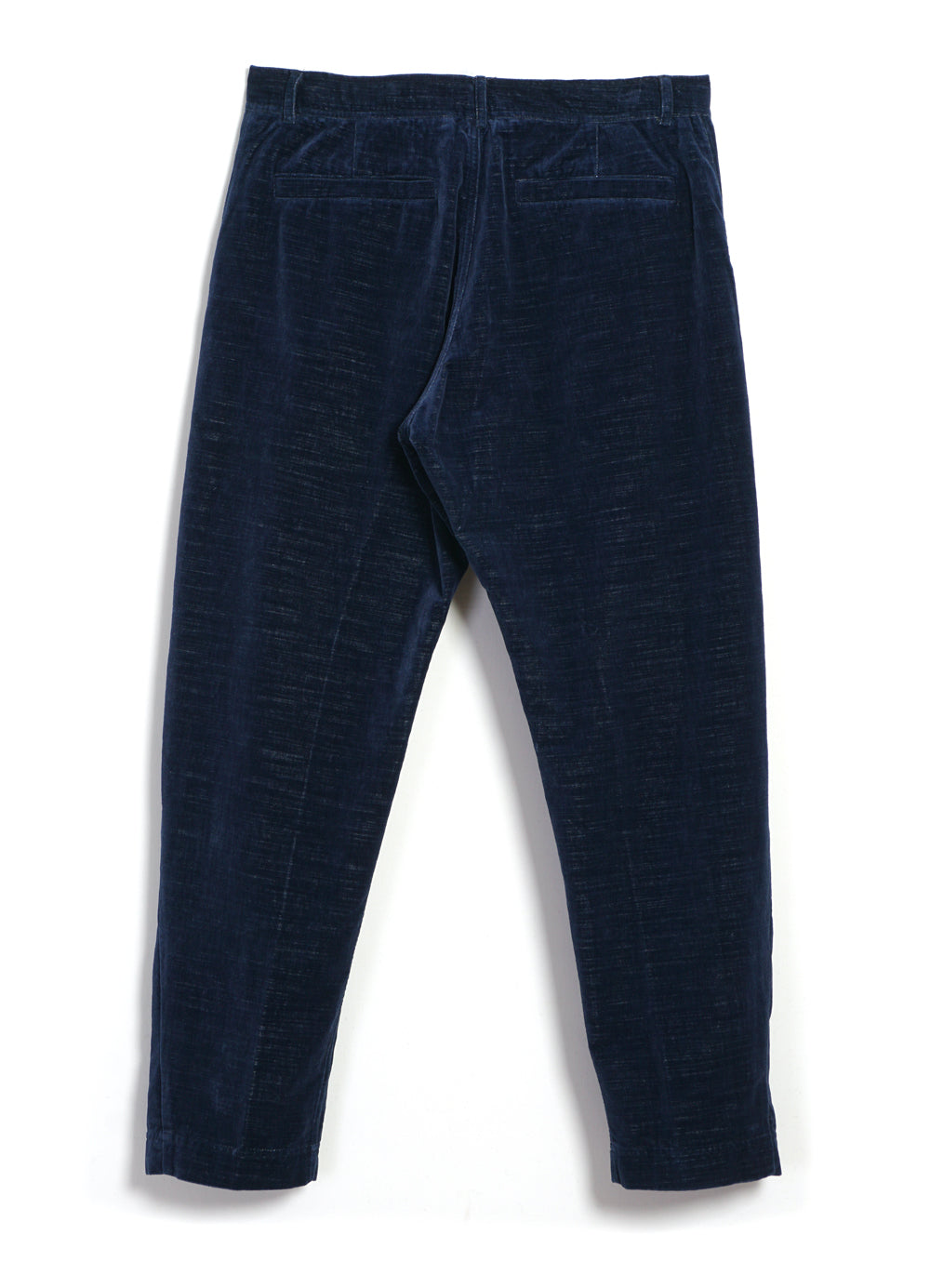 TYGE | Wide Cut Cropped Trousers | Velvet Indigo