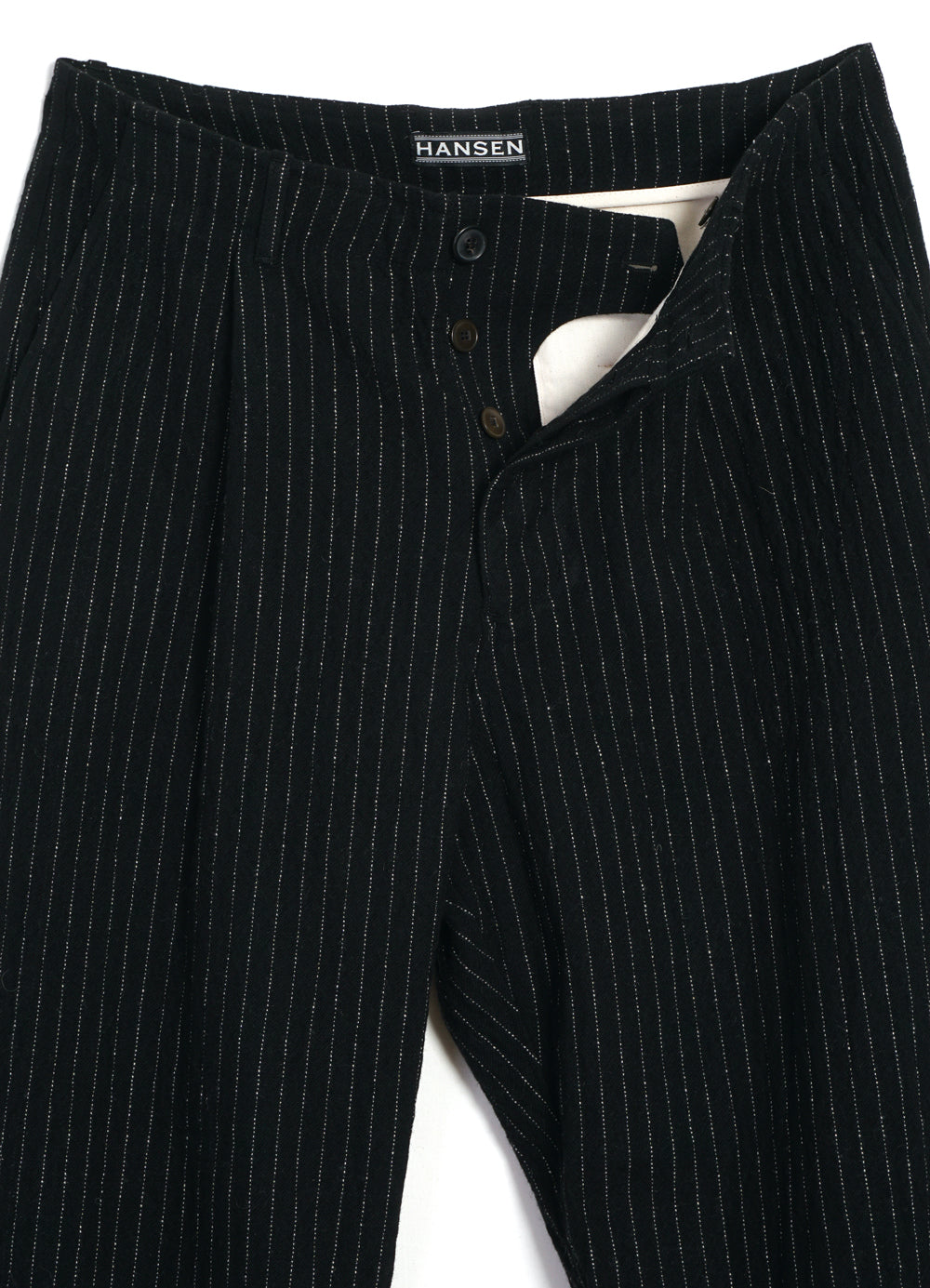 BOBBY | Super Wide Pleated Trousers | Big Pin Black