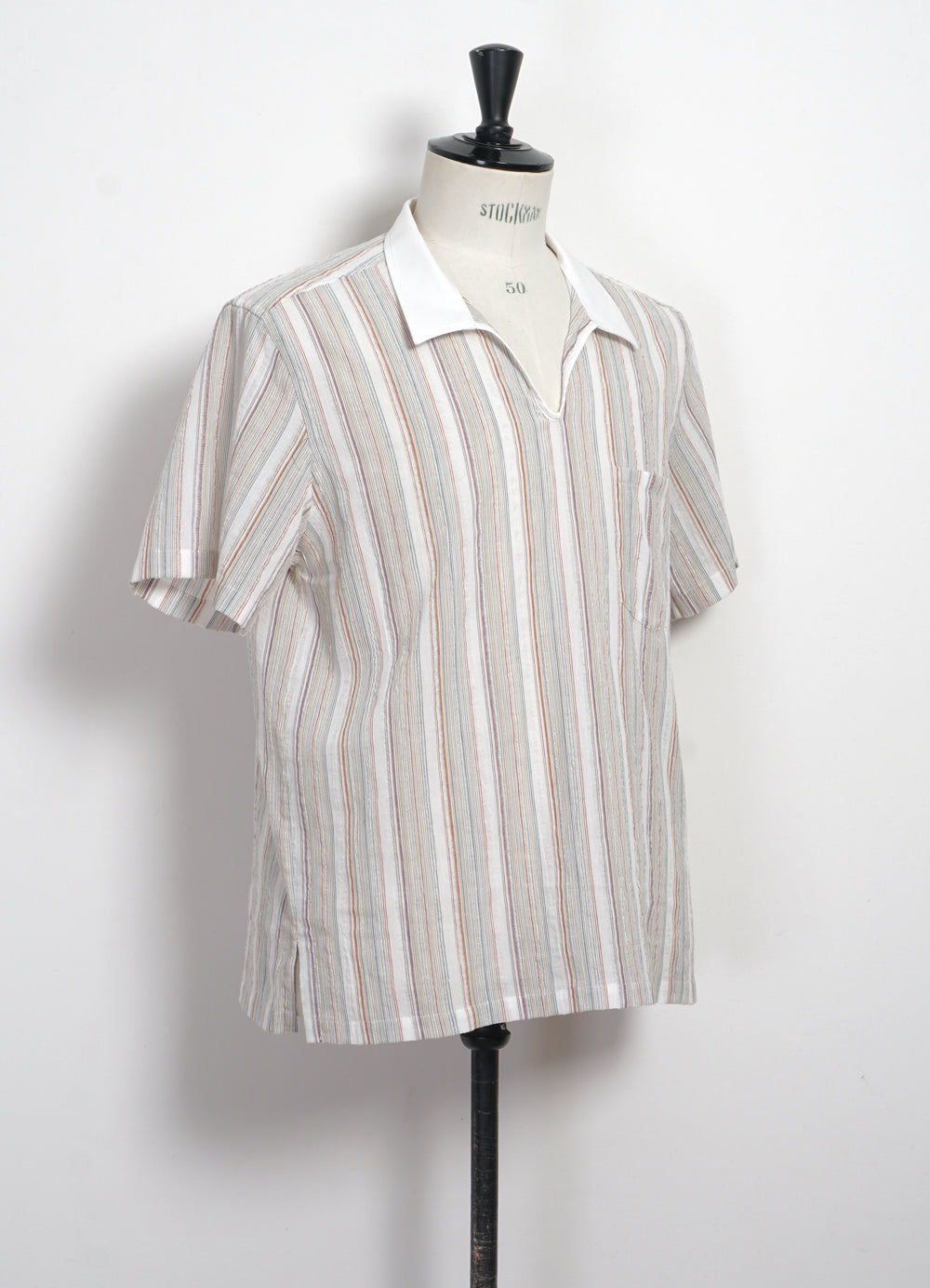 PHILIP | Short Sleeve Pull-On Shirt | Vanilla