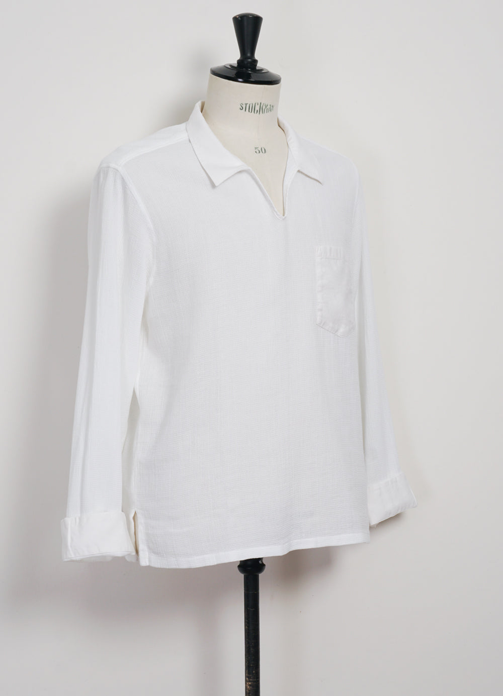 MARIUS | Casual Gauze Pull-on Shirt | White