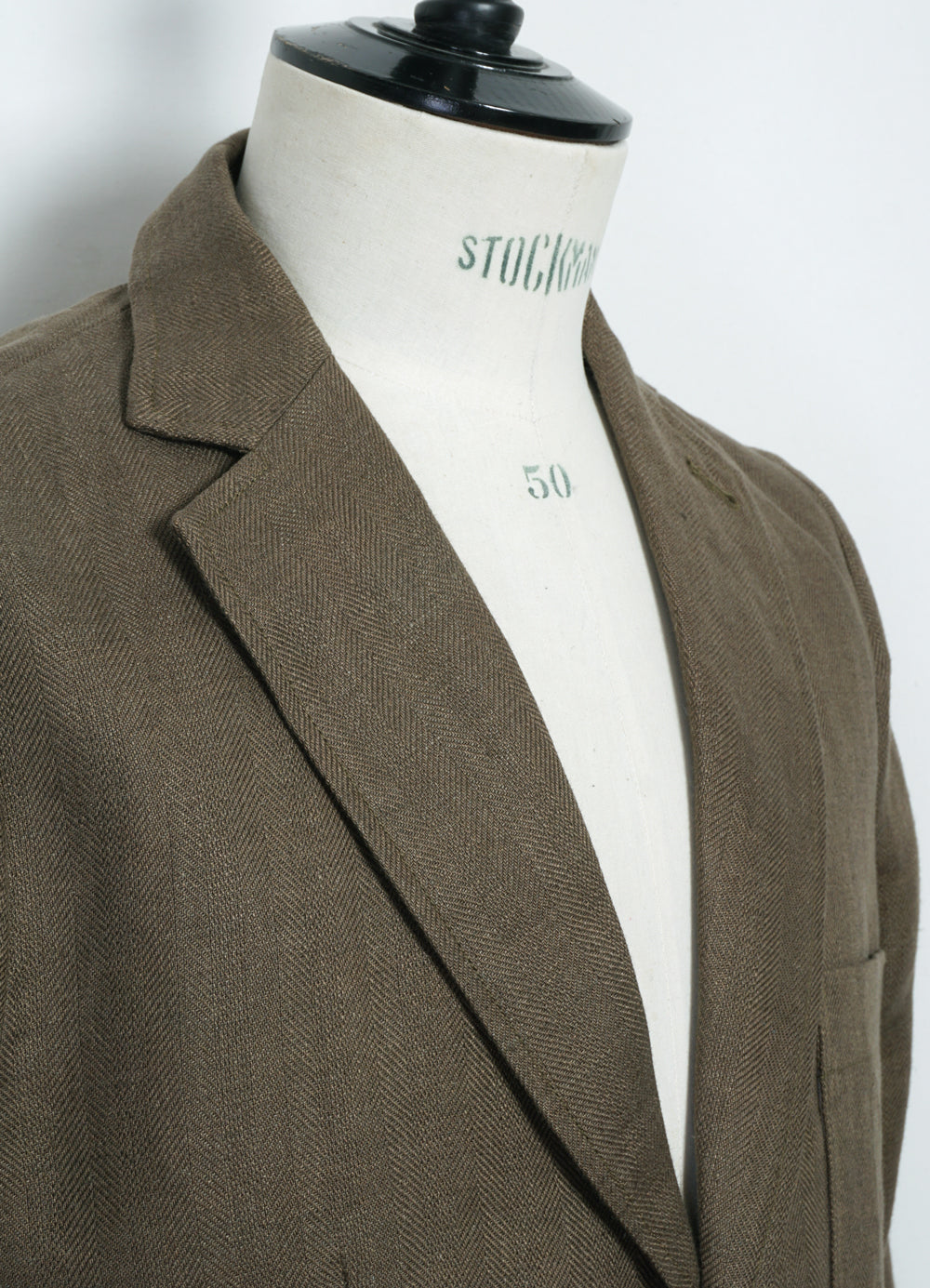 CHRIS | Classic Two Button Blazer | Khaki Linen