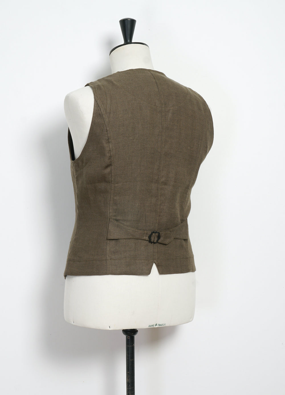 DANIEL | Classic Waistcoat | Khaki Linen