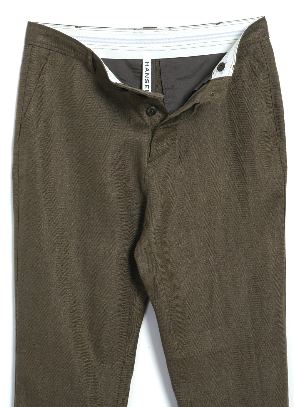FINN | Regular Fit Trousers | Khaki Linen