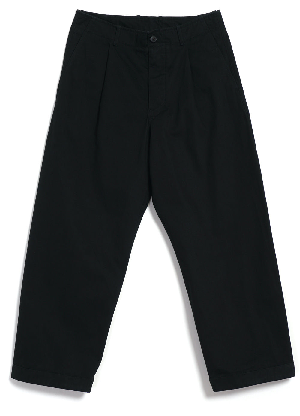 BOBBY 27-56-2 | Wide Pleated Everyday Trousers | Black 1