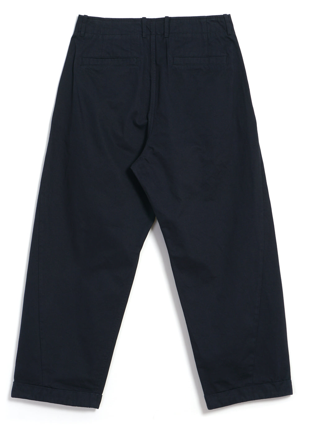 BOBBY 30-56-3 | Wide Pleated Everyday Trousers | Navy