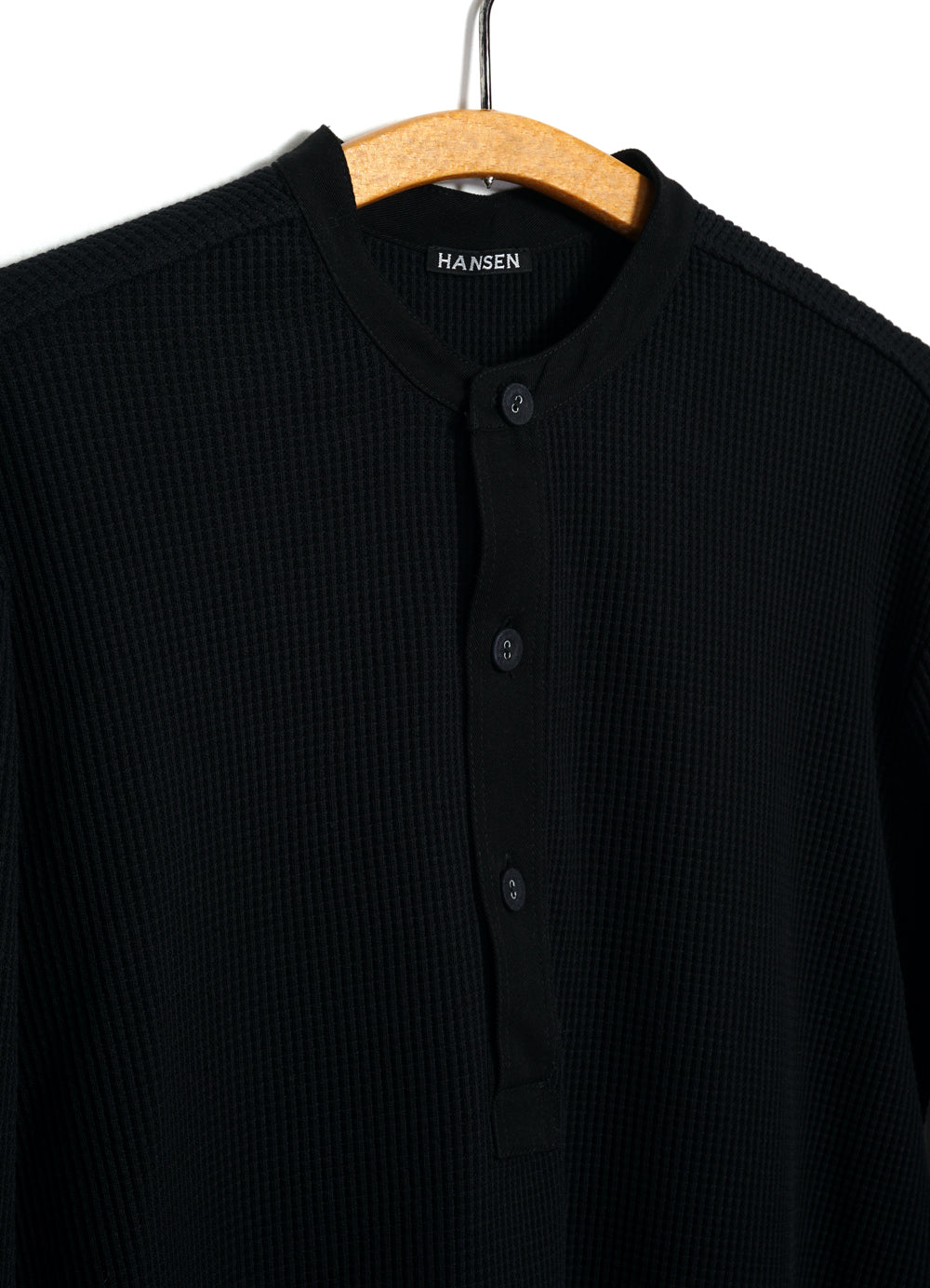 HERMANN 30-114-2 | Long Sleeve Henley | Black