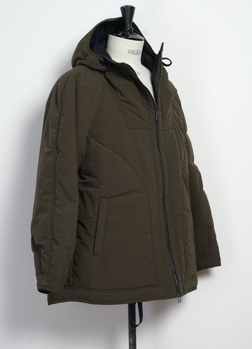 THOMAS 28-23-6 | Loose Padded Hood Jacket | Padded Olive