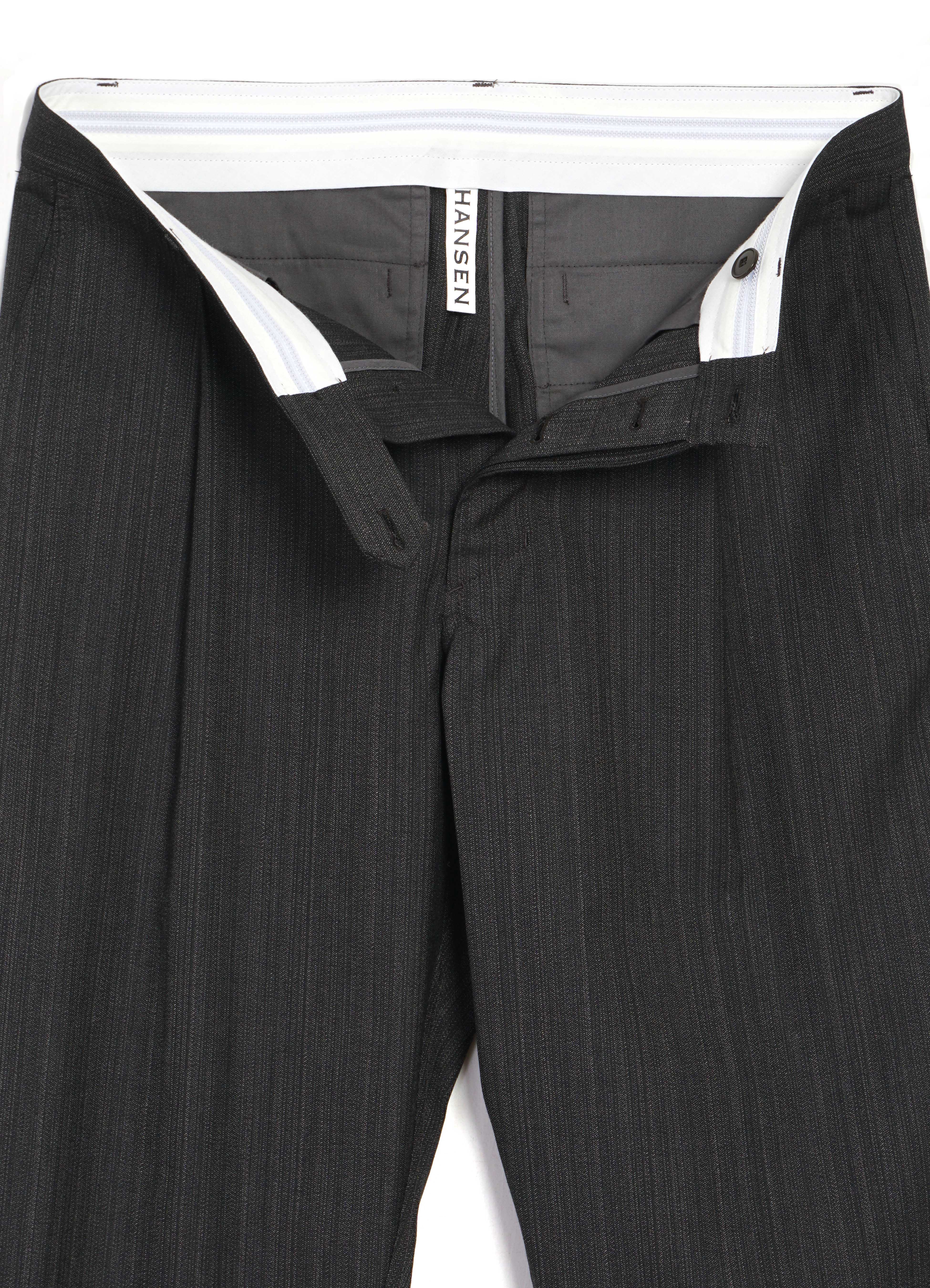SUNE 28-37-7 | Pleated Wide Cut Trousers | Brown Grey