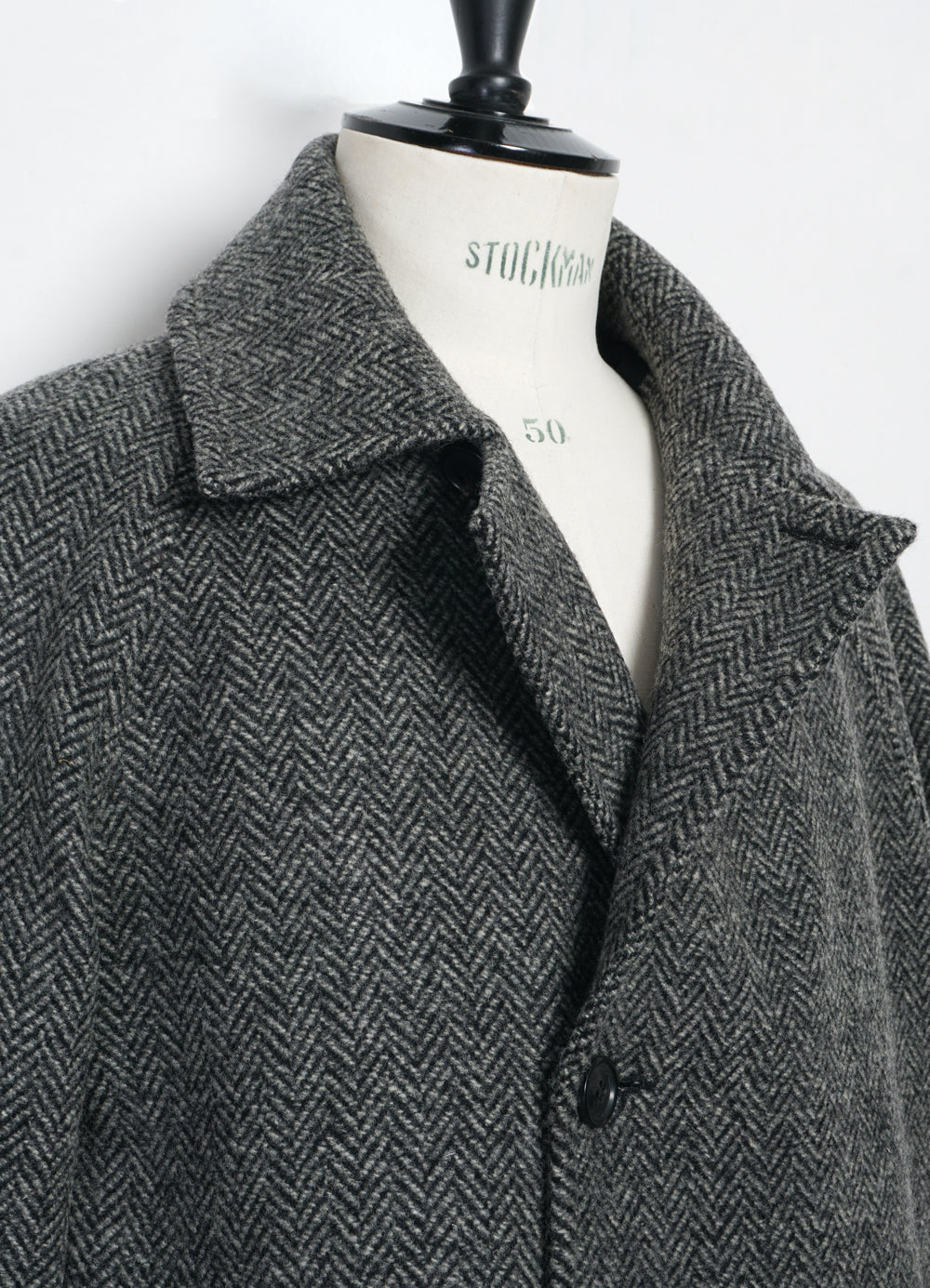 SIGURD 28-59-5 | Long Lined Wool Coat | Grey Tweed
