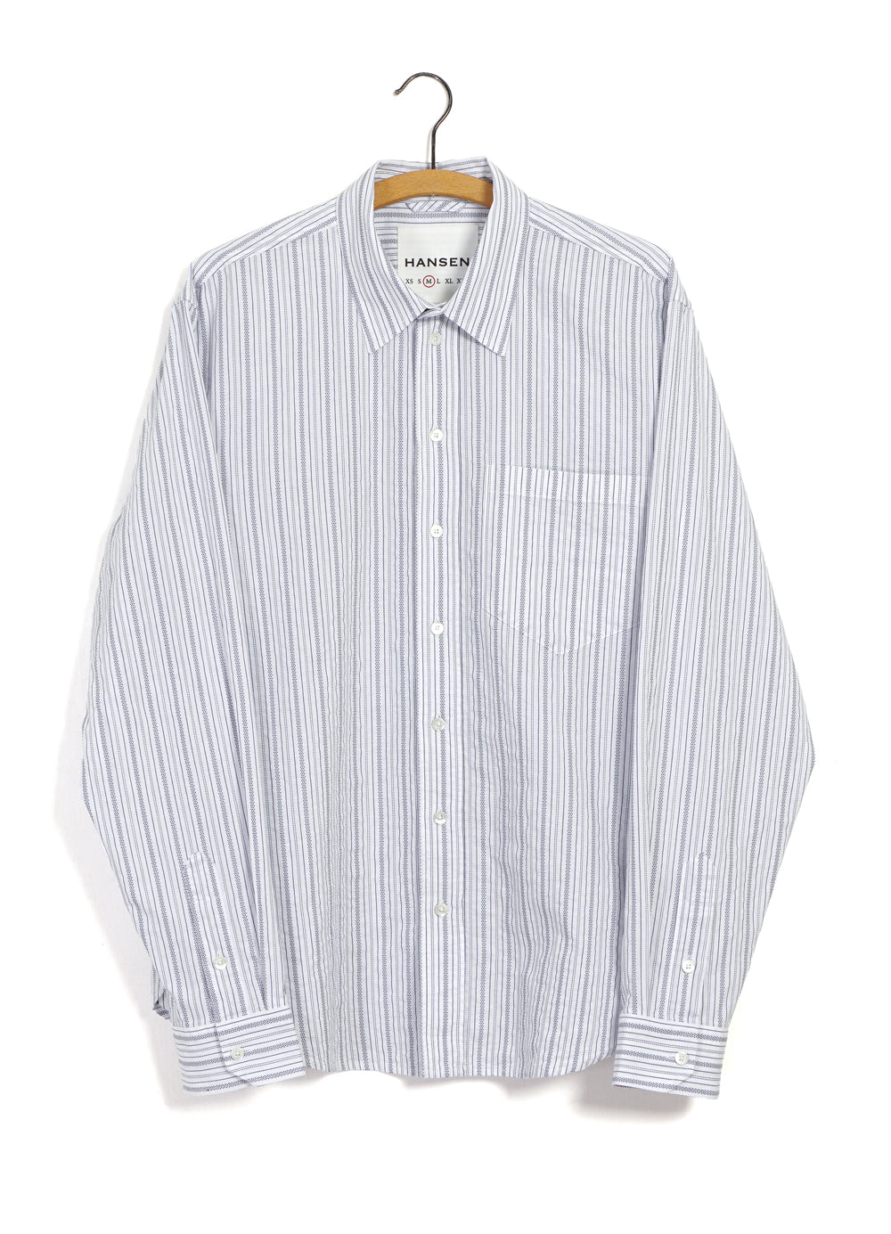 RAYMOND 29-46-3 | Relaxed Classic Striped Shirt | Agadir Blue 