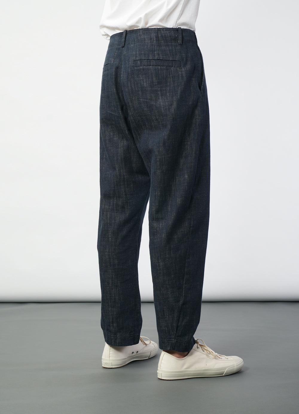TRYGVE 29-55-3 | Wide Cut Cropped Trousers | Denim Blue