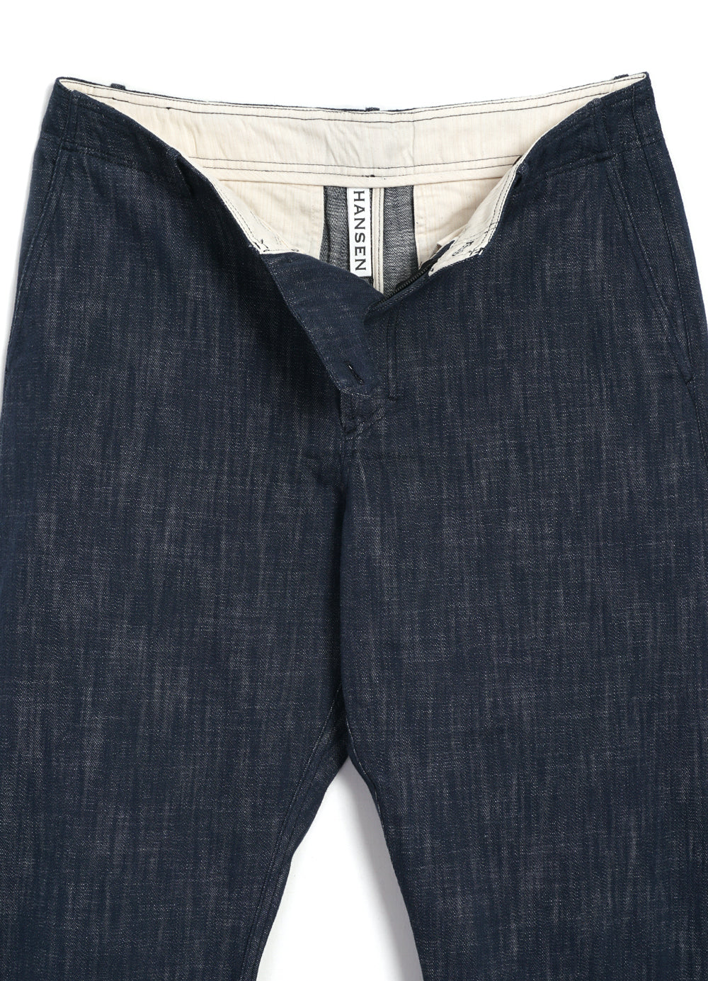 TRYGVE 29-55-3 | Wide Cut Cropped Trousers | Denim Blue