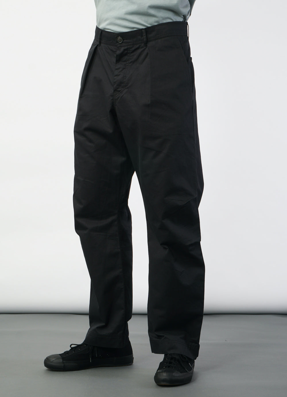 KARLO 29-77-2 | Wide Cut Utility Trousers | Black Drill