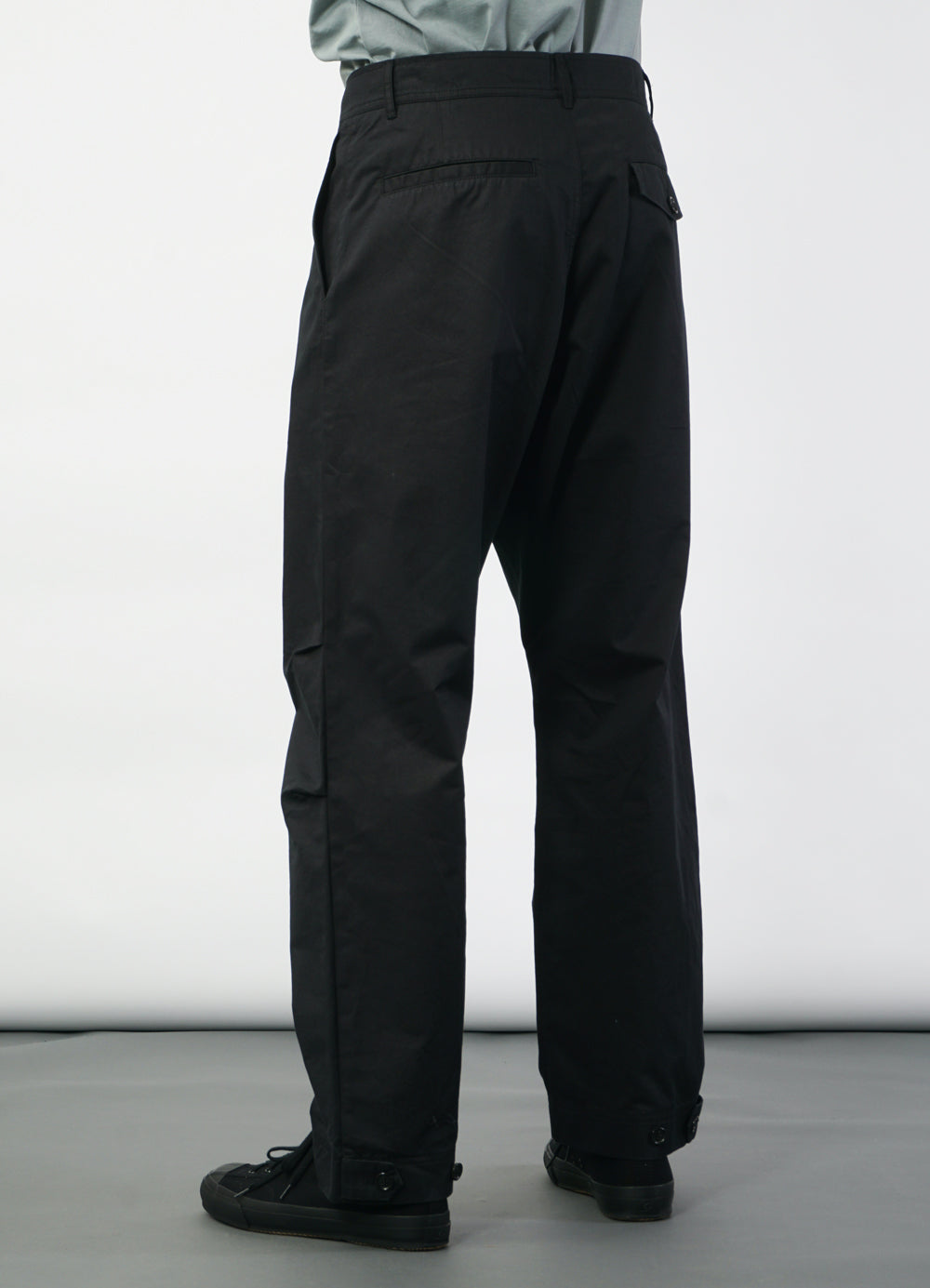 KARLO 29-77-2 | Wide Cut Utility Trousers | Black Drill