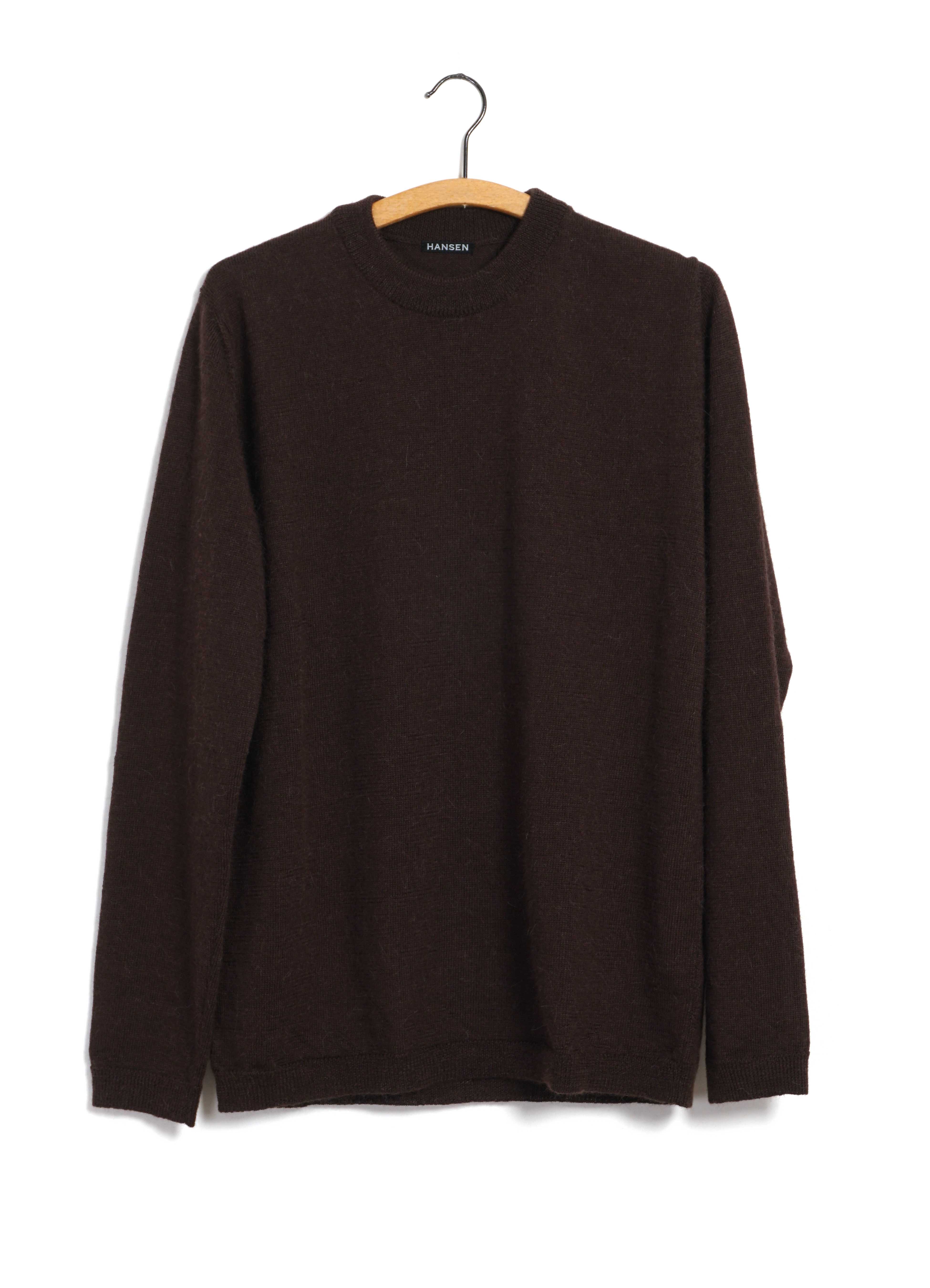 ESKE 30-04-7 | Knitted Crew Neck Sweater | Chocolate