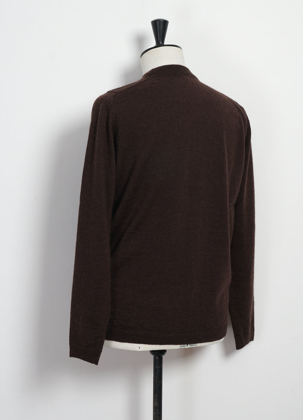 ESKE 30-04-7 | Knitted Crew Neck Sweater | Chocolate