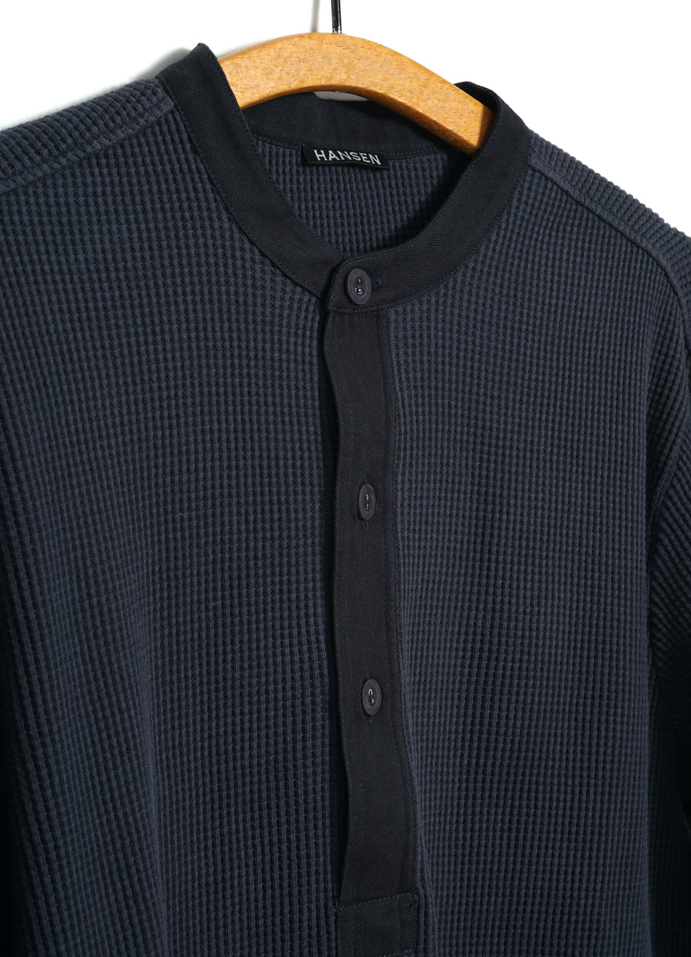 HERMANN 30-114-3 | Long Sleeve Henley | Blue Grey