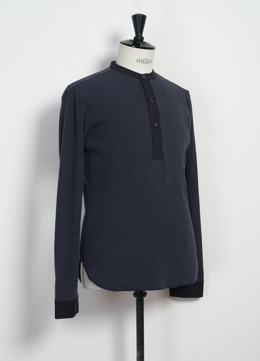 HERMANN 30-114-3 | Long Sleeve Henley | Blue Grey