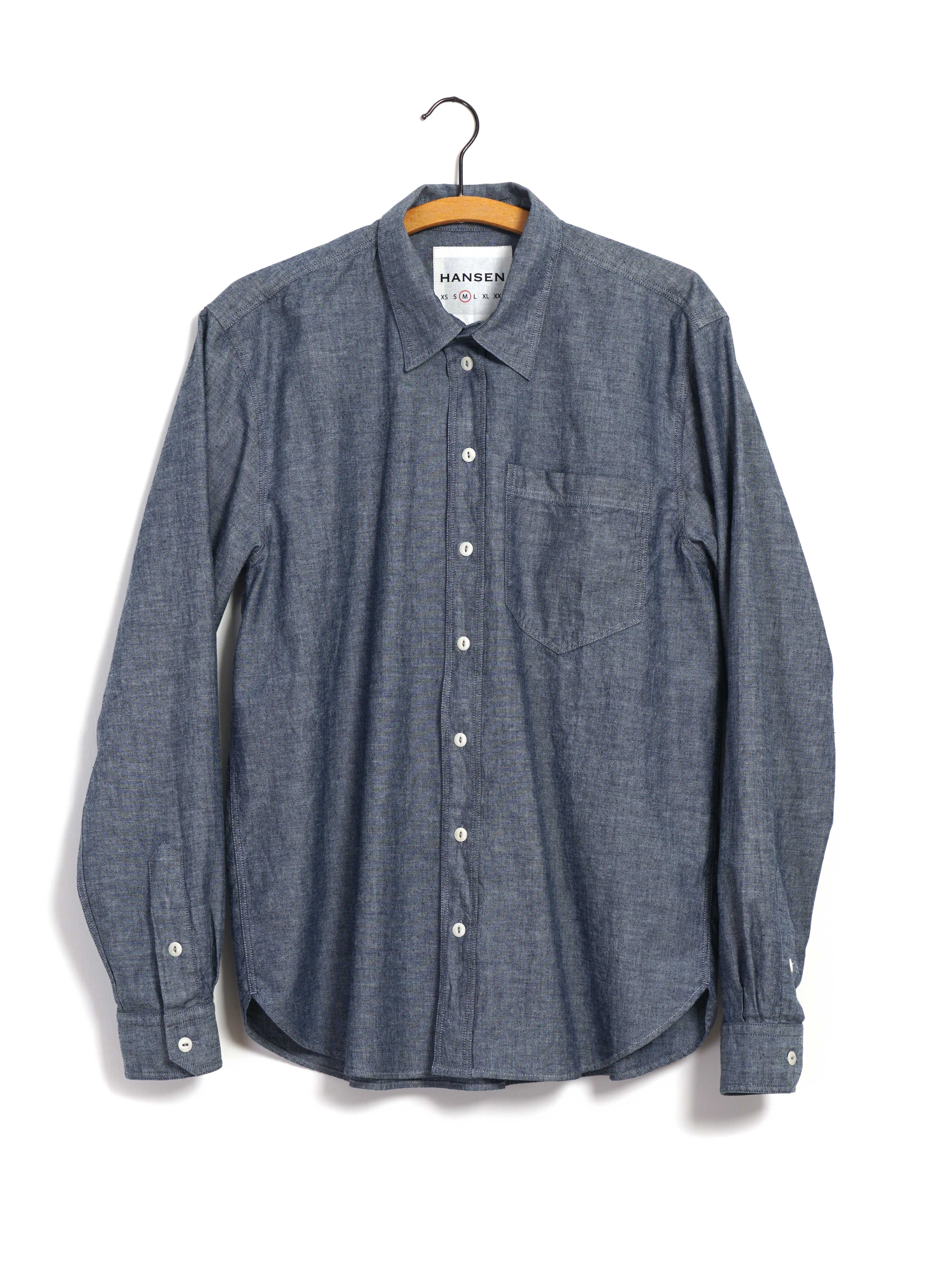 RAYMOND 30-21-4 | Loose Cut Shirt | Indigo Chambray