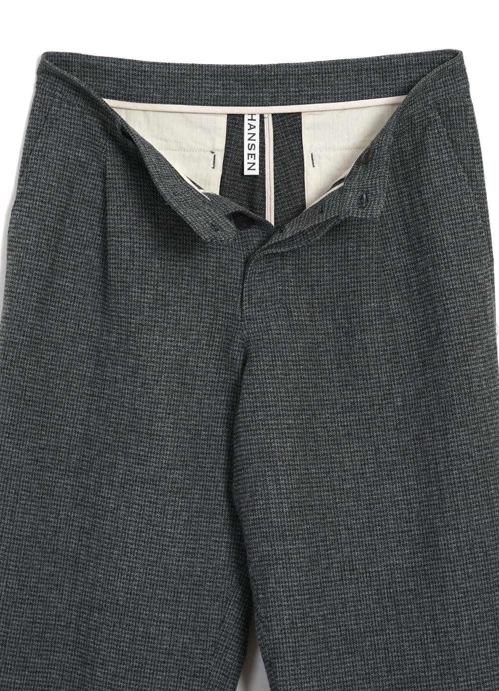 MIKA 30-29-5 | Wide Straight Pleated Trousers | Broken Grey