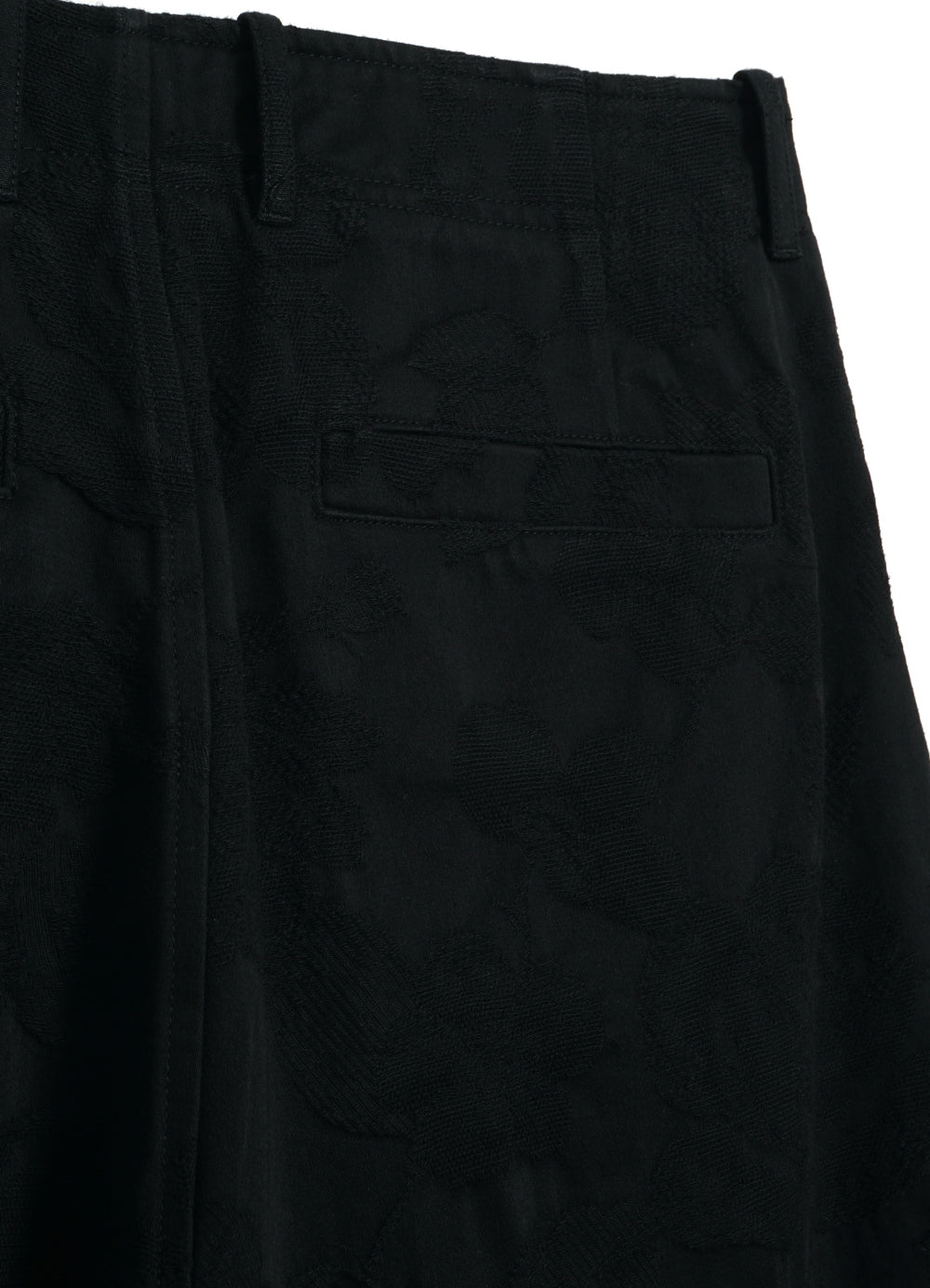 BOBBY 30-30-2 | Wide Pleated Trousers | Black Flowers
