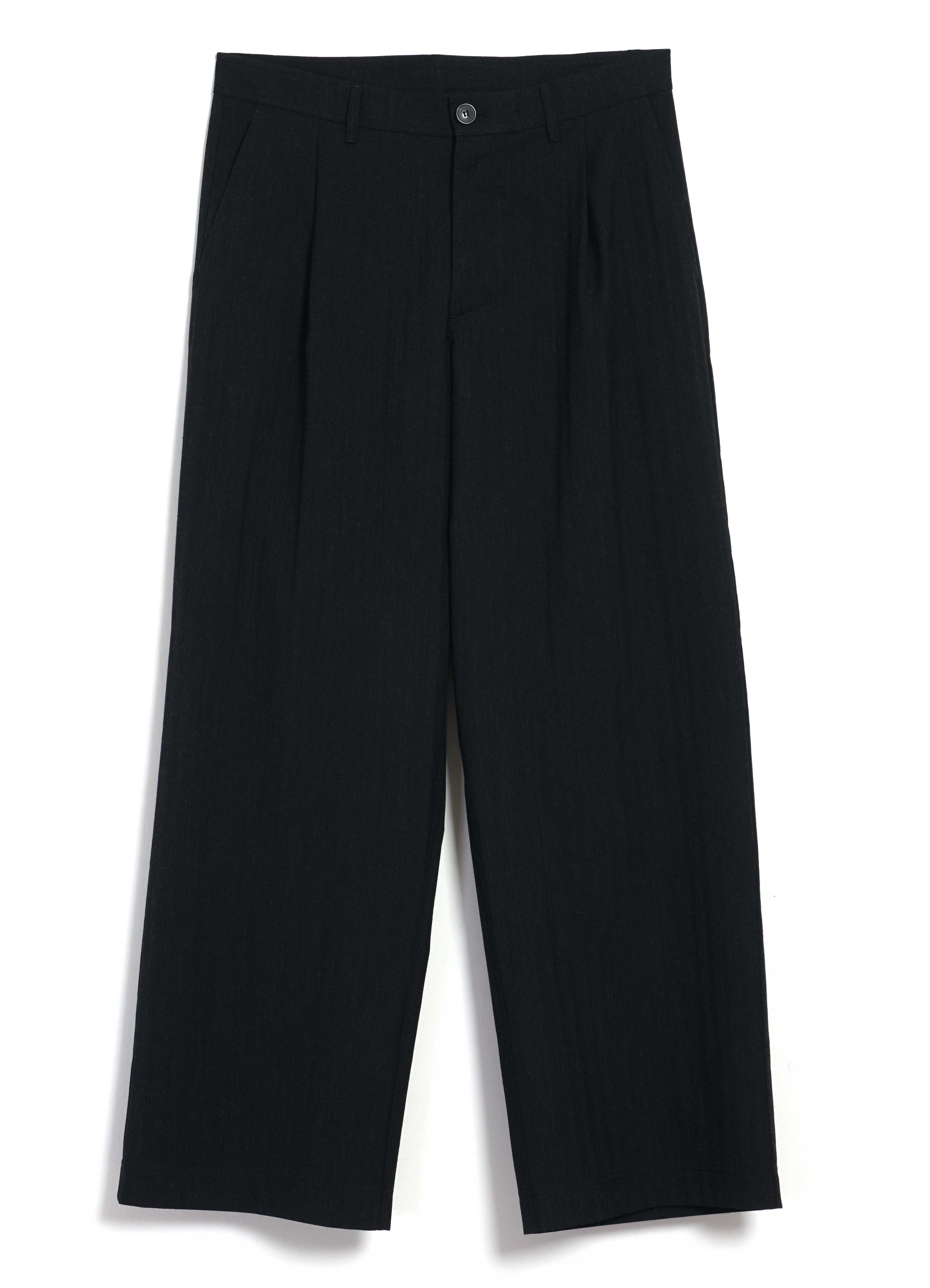 MIKA 30-33-2 | Wide Straight Pleated Trousers | Anthracite
