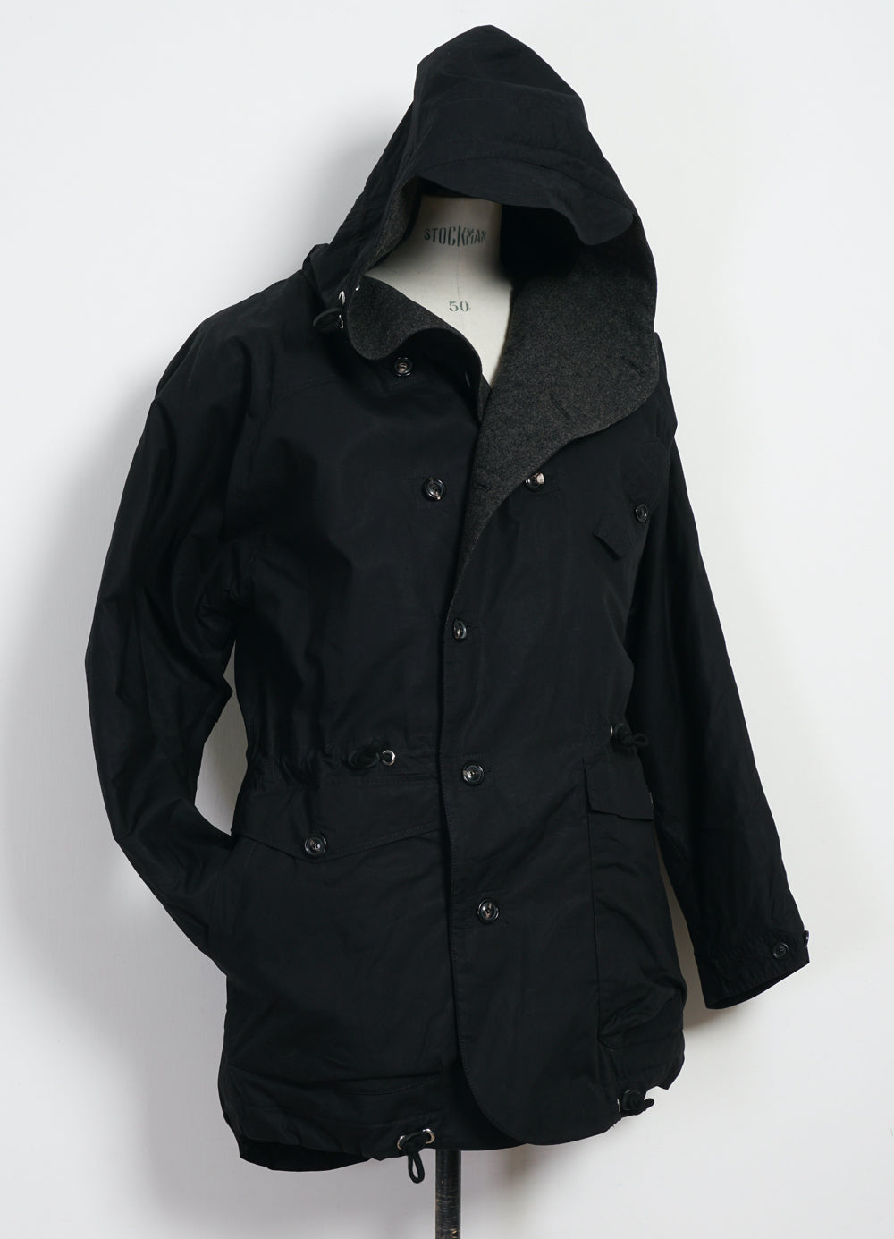 STORM 30-70-2 | Waxed Hooded Parka | Nero