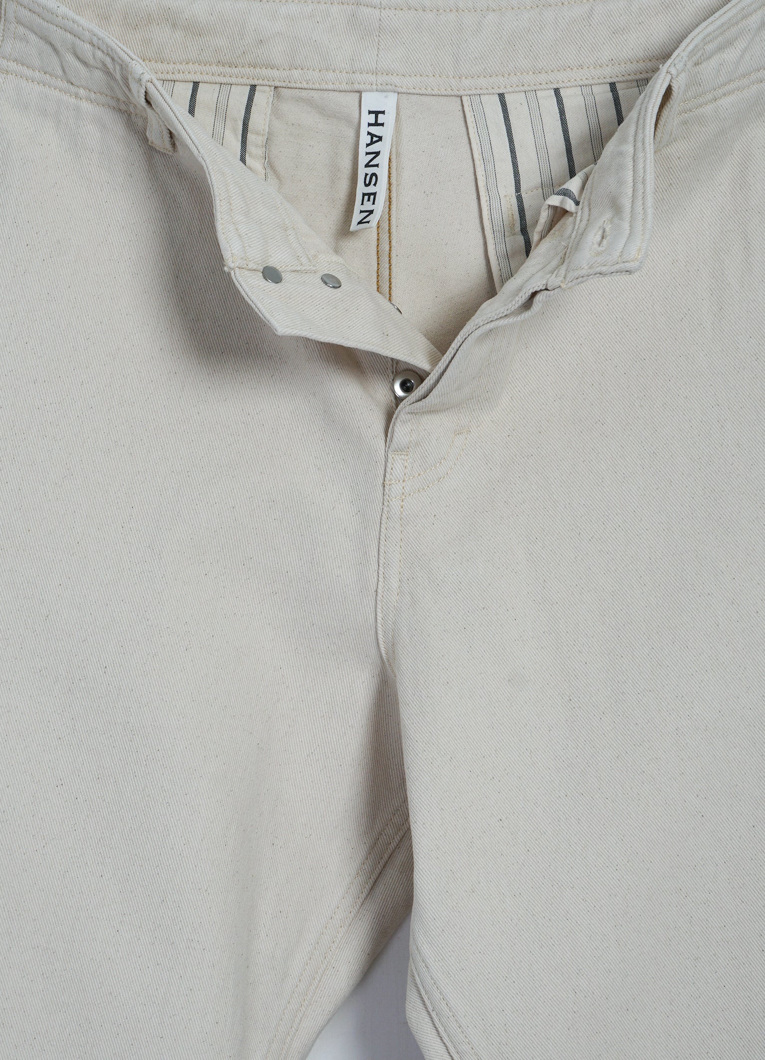 TRYGVE 31-26-1 | Cropped Workwear Trousers | Ecru