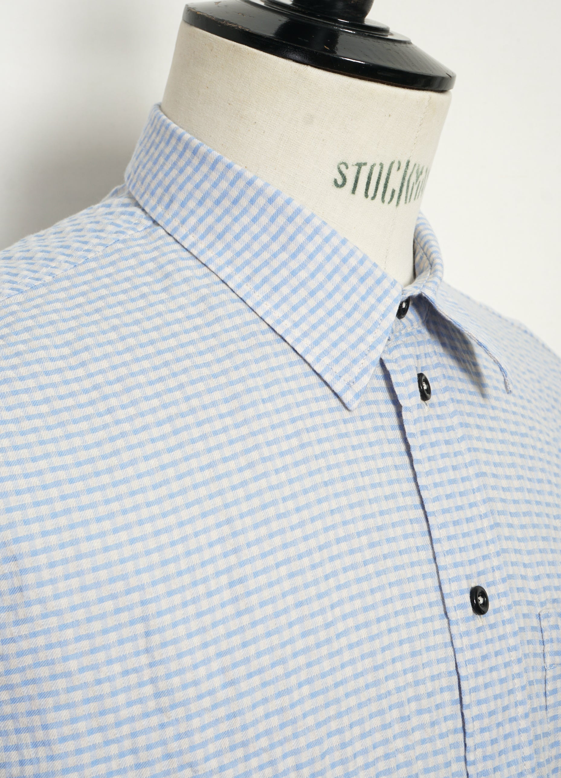 REIDAR 31-34-3 | Loose Fit Short Sleeve Shirt | Broken Blue Checks
