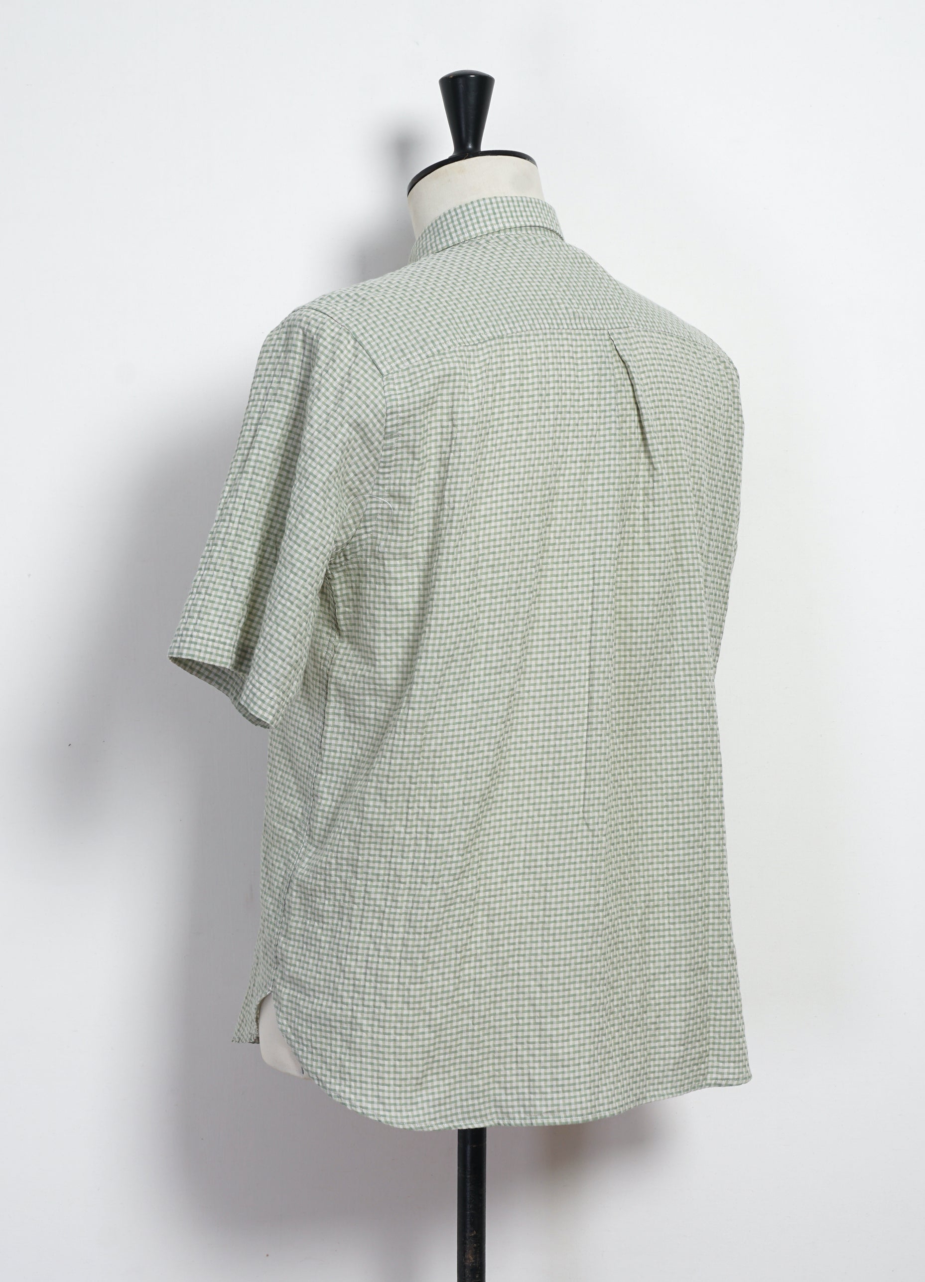 REIDAR 31-34-6 | Loose Fit Short Sleeve Shirt | Broken Green Checks