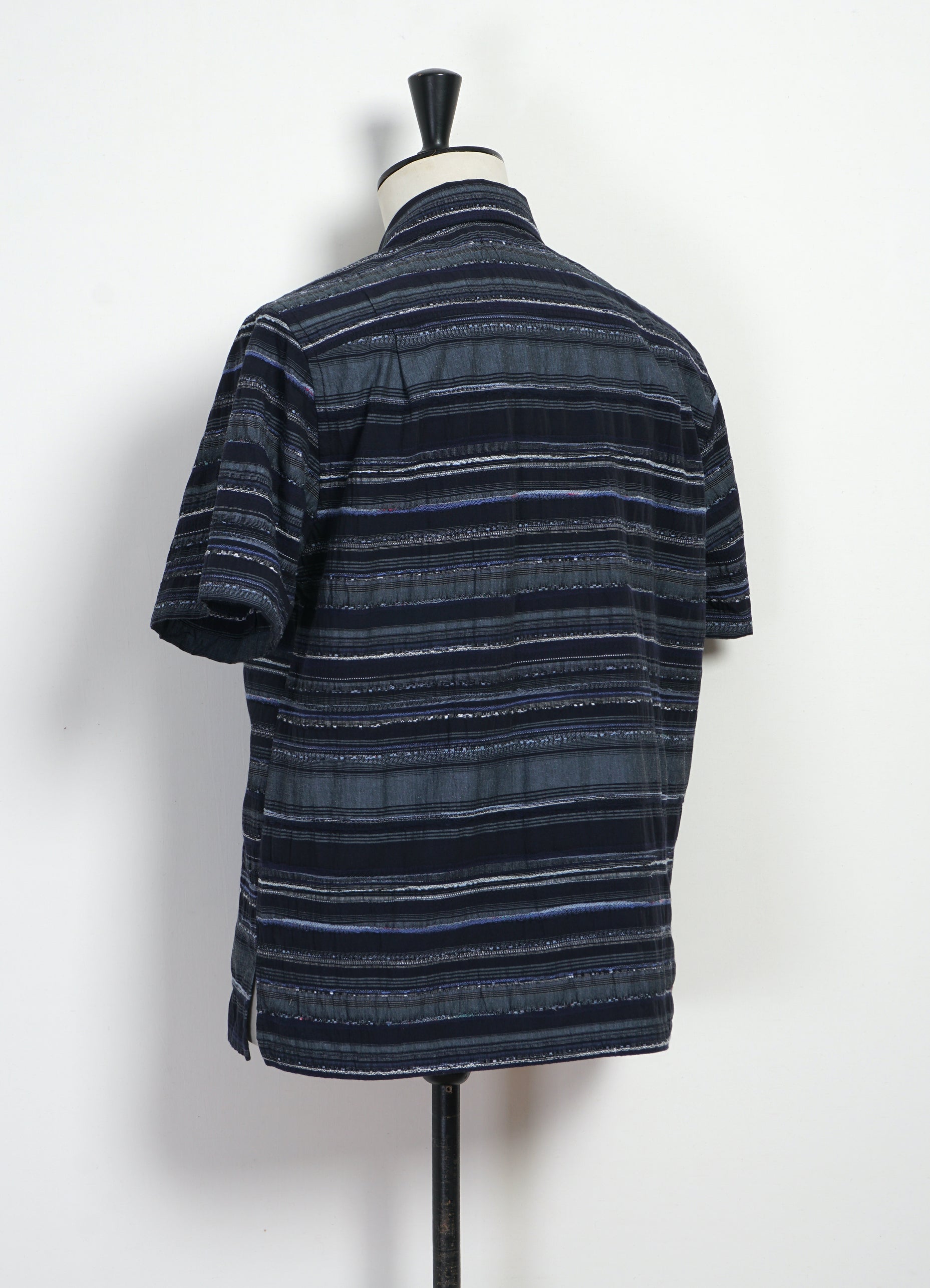 CALEB 31-36-3 | Short Sleeve Cabana Shirt | Multiple Blue