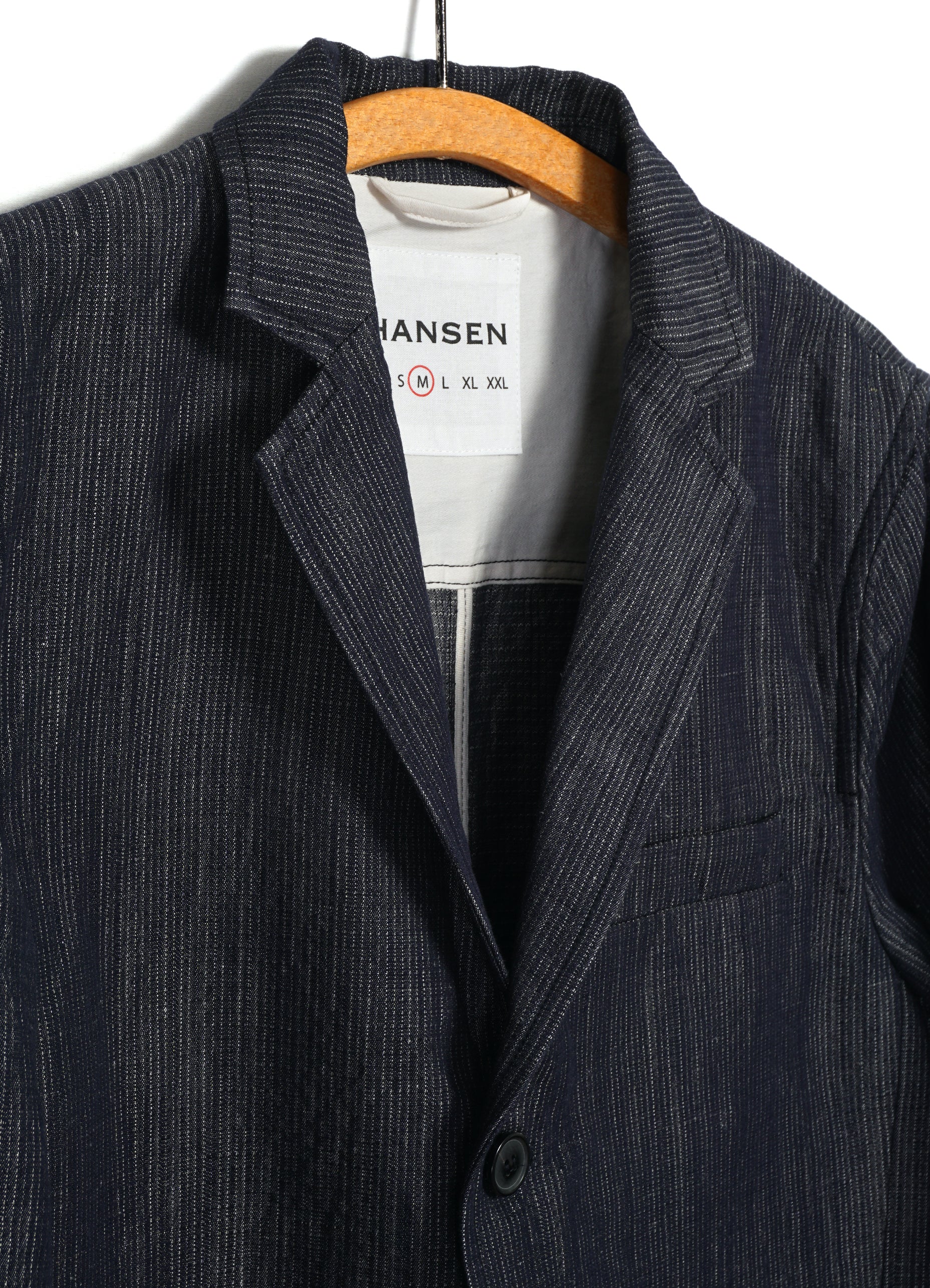 CHARLIE 31-66-3 | Easy Two Button Blazer | Navy Dobby