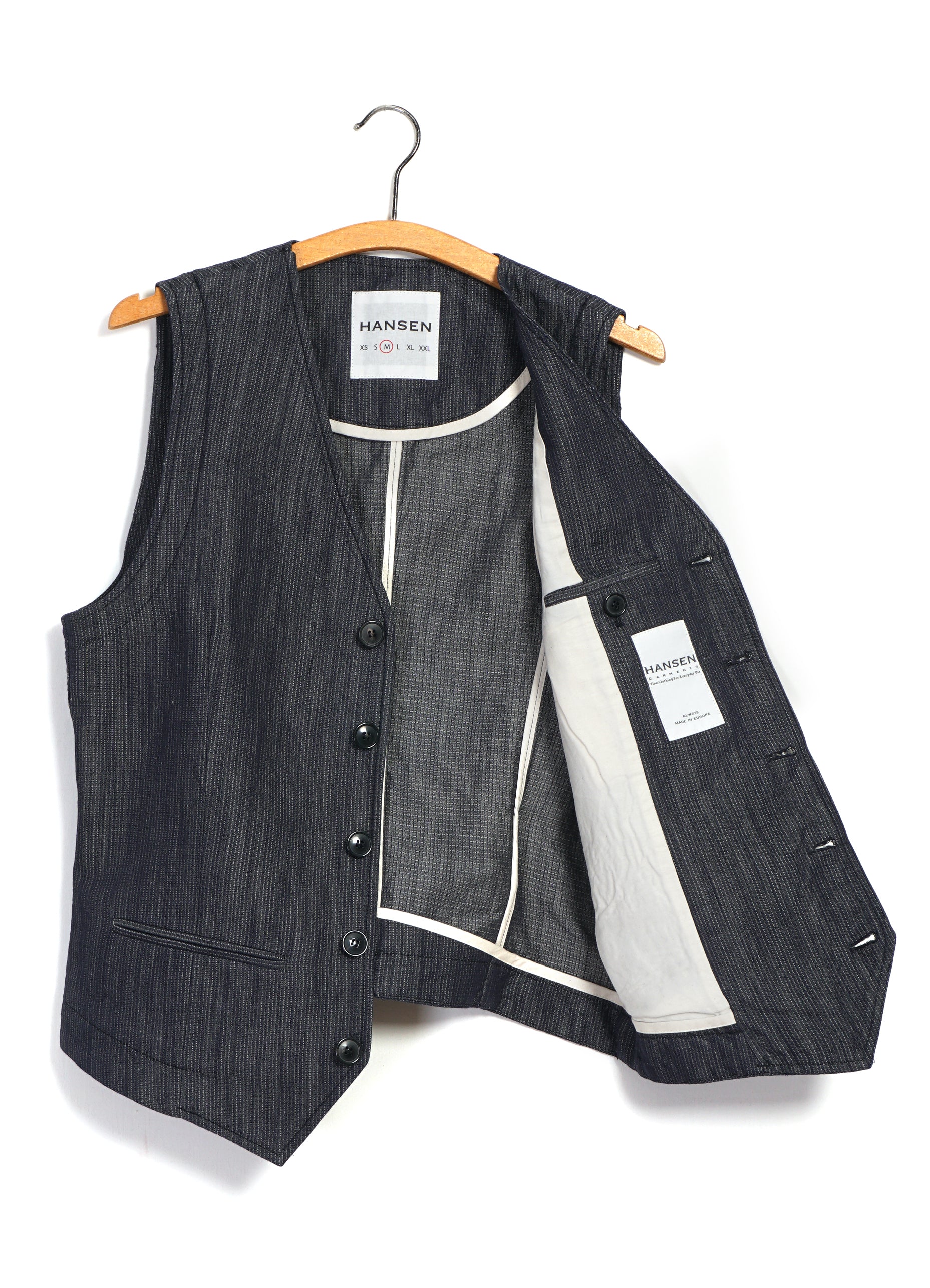 DANIEL 31-66-3 | Classic Waistcoat | Navy Dobby