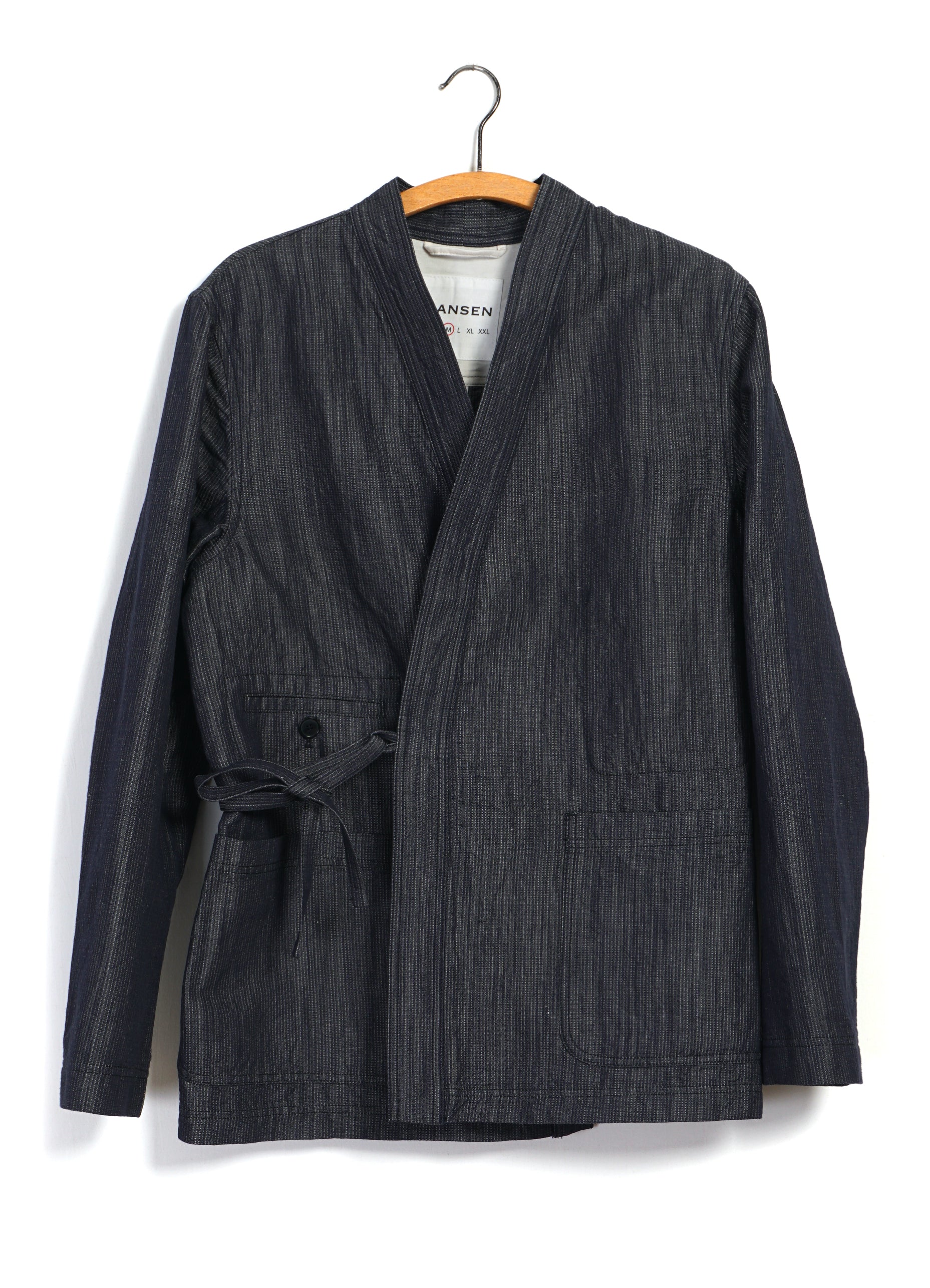 FOLKE 31-66-3 | Eastern Style Jacket | Navy Dobby