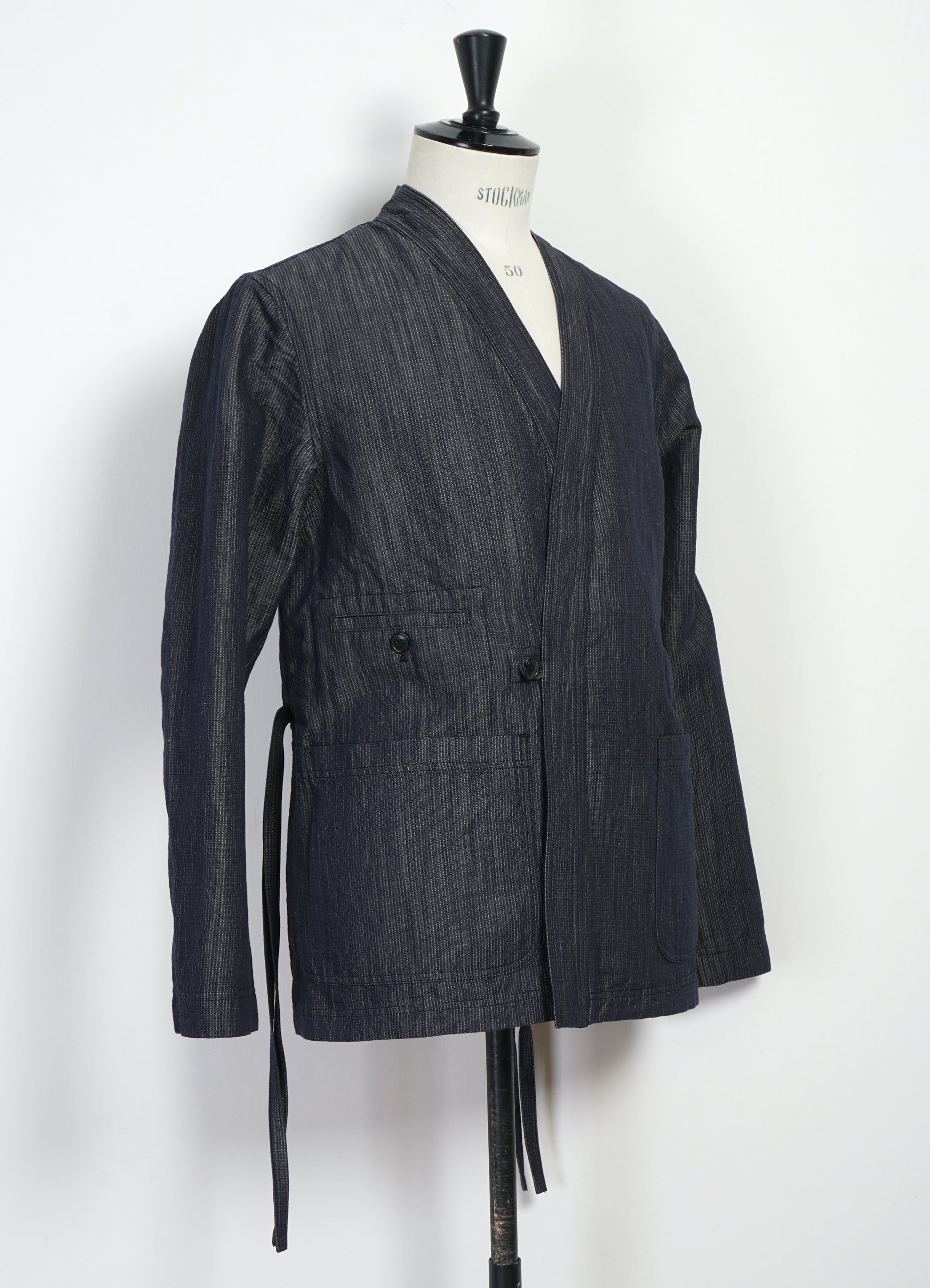 FOLKE 31-66-3 | Eastern Style Jacket | Navy Dobby