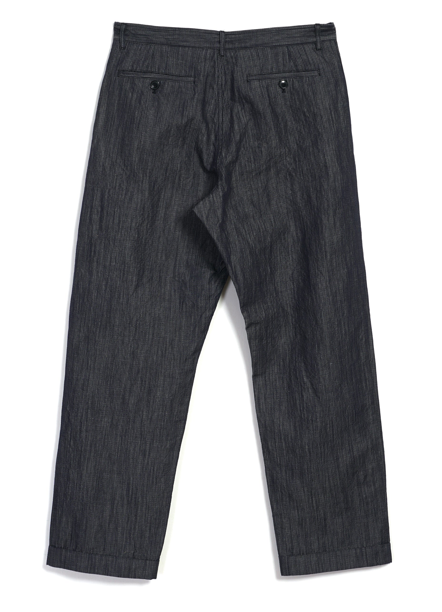 SUNE 31-66-3 | Classic Pleated Trousers | Navy Dobby